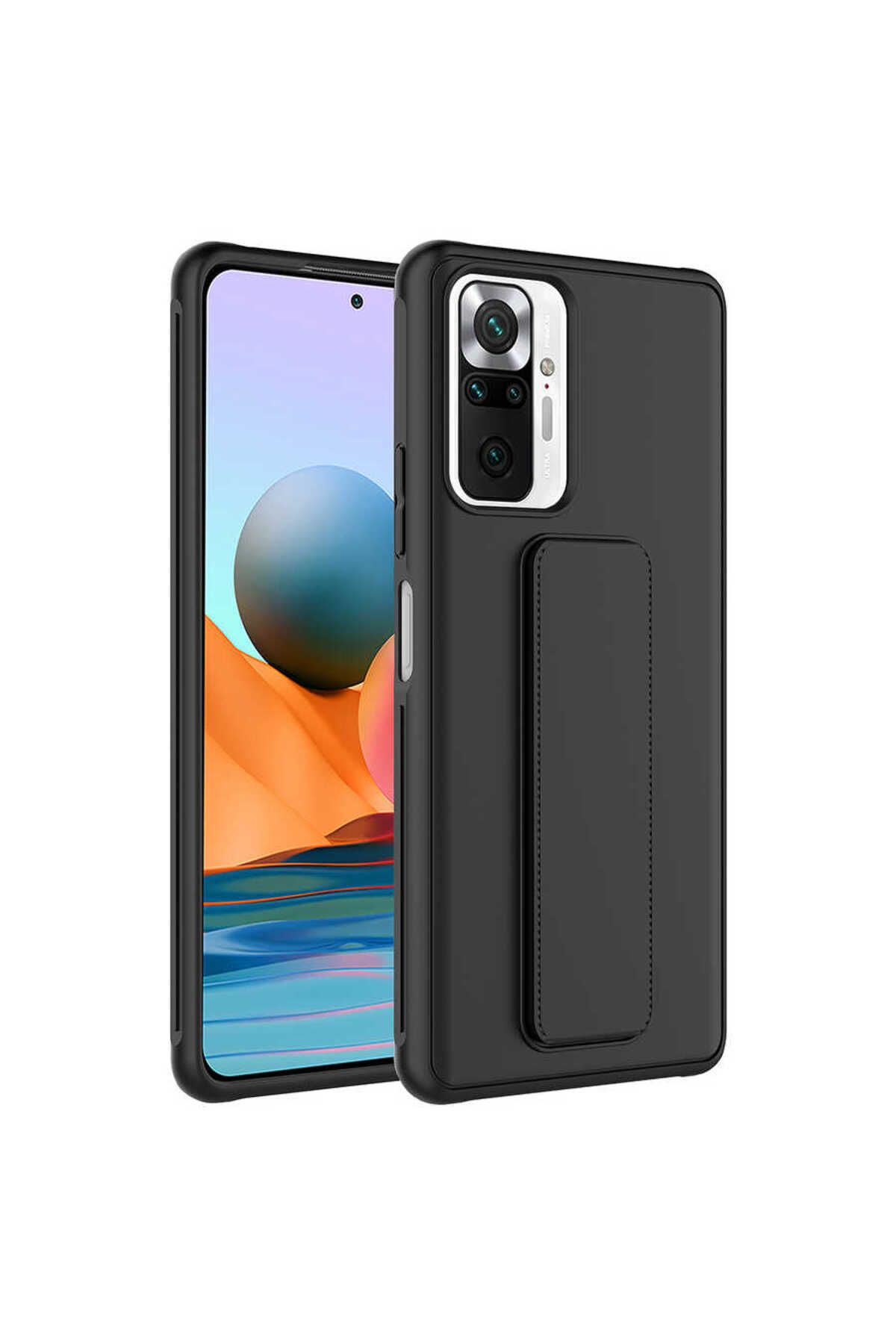 gaappy Pstand Serisi Xiaomi Redmi Note 10 Pro Siyah Kapak