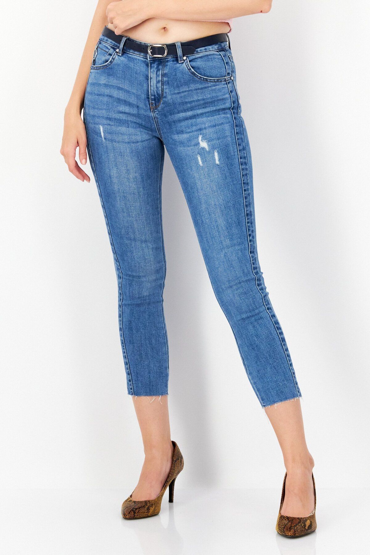 Vero Moda-Women Slim Fit Wash Stretchable Denim, Blue 1