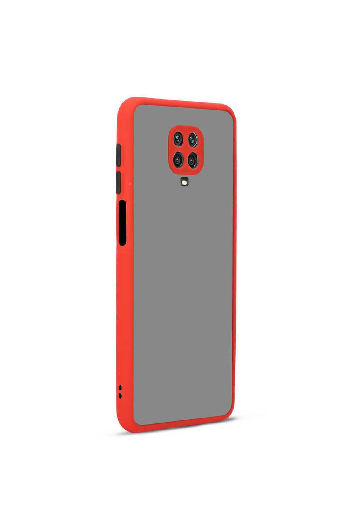 gaappy Hod Serisi Xiaomi Redmi Note 9S Kırmızı - Siyah Kapak
