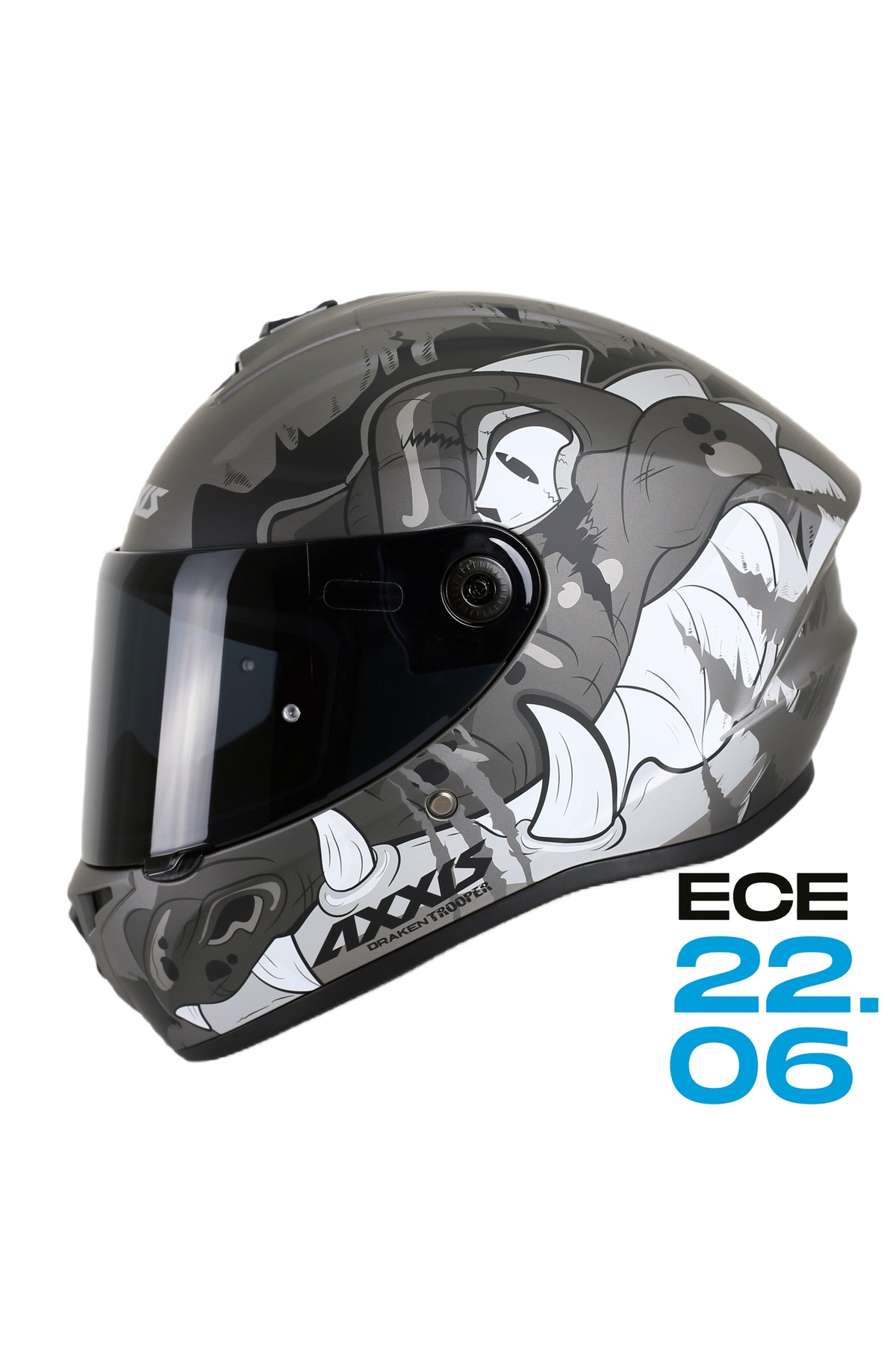 Axxis Draken S Trooper D2 Motosiklet Kask Xl (SİYAH VİZÖR HEDİYELİ