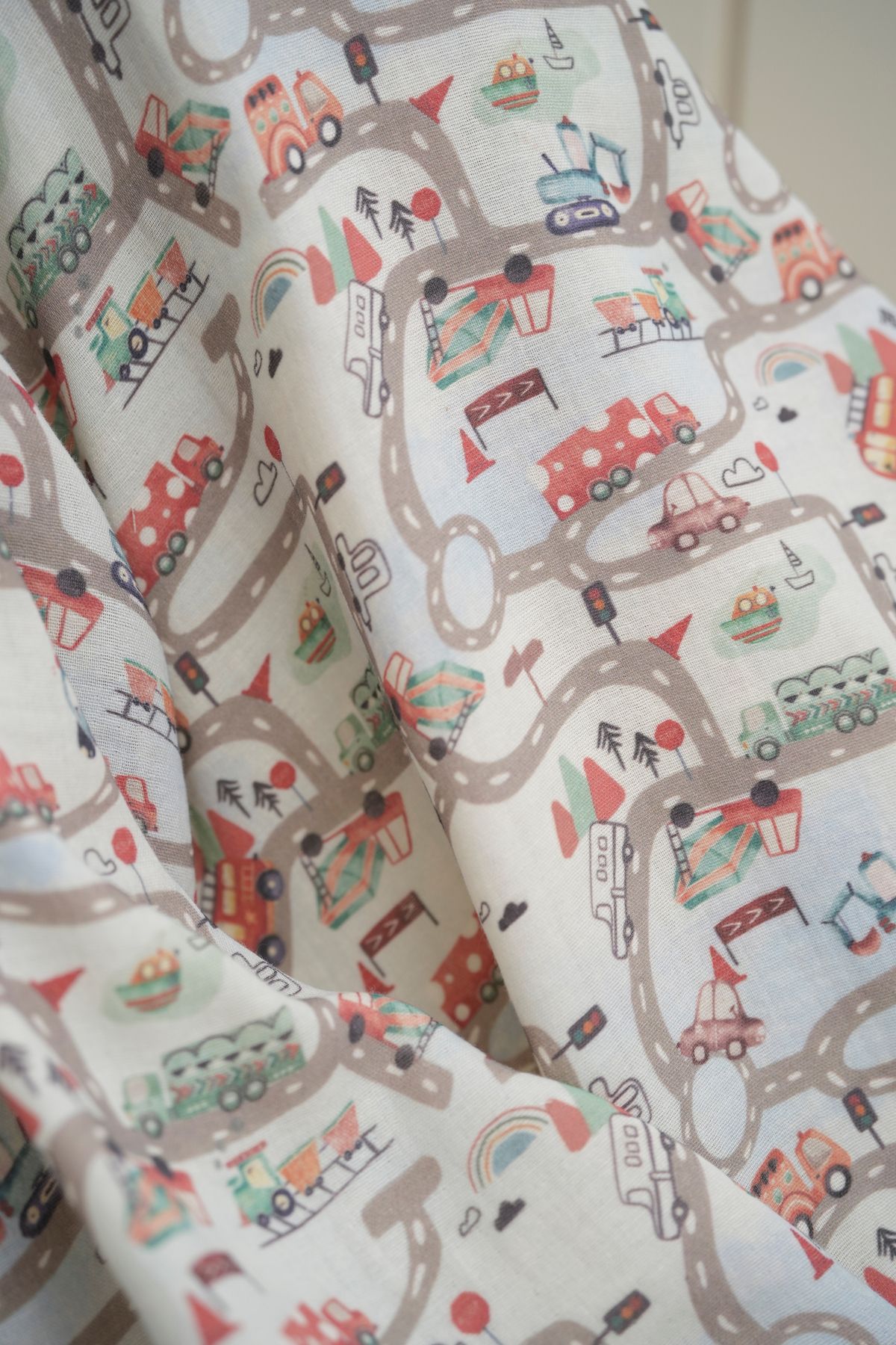 Tuğba Kuğu-Muslin Printed Fabric - Driveways 5