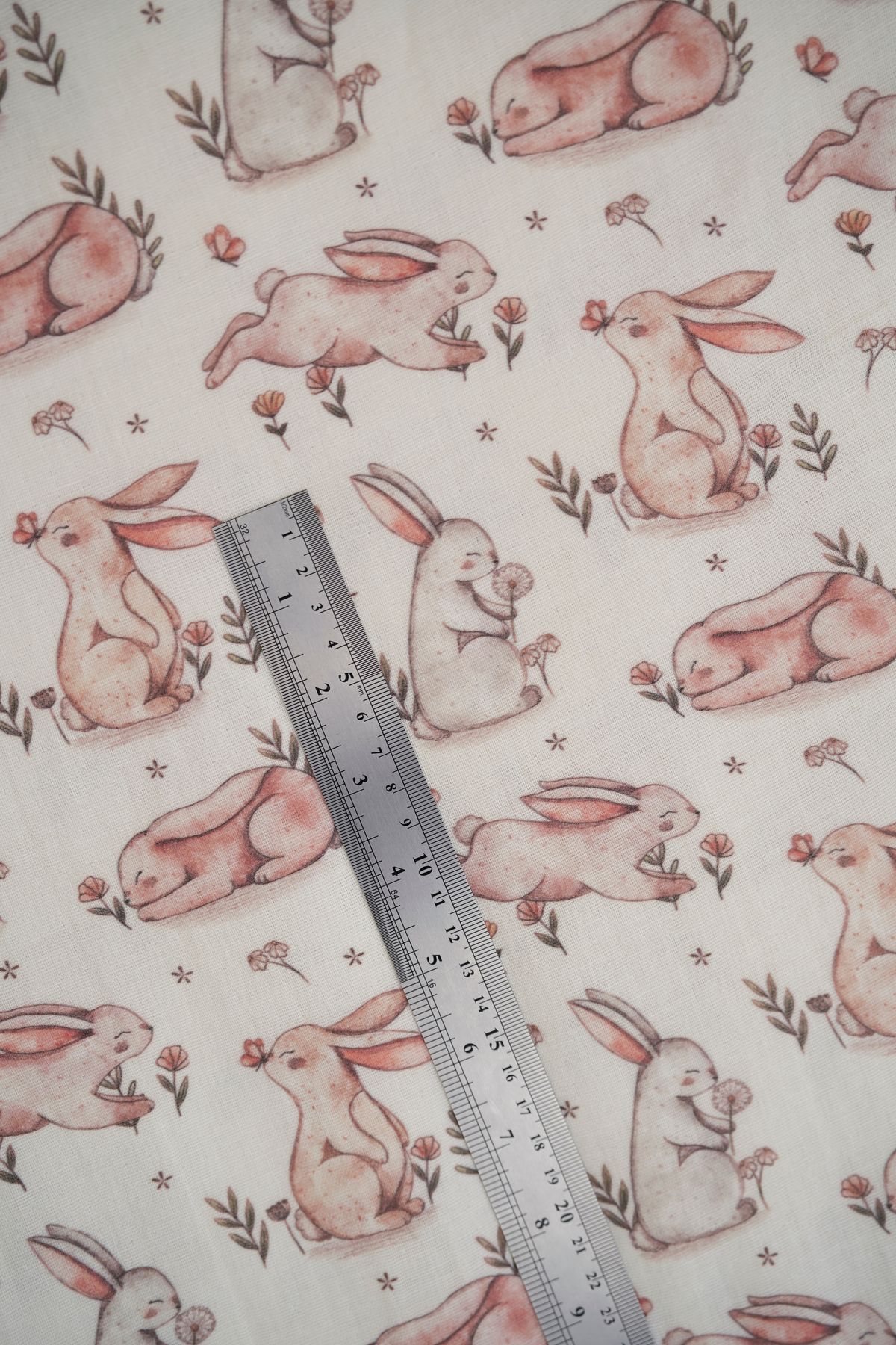 Tuğba Kuğu-Spring Rabbit Printed Muslin Fabric 4