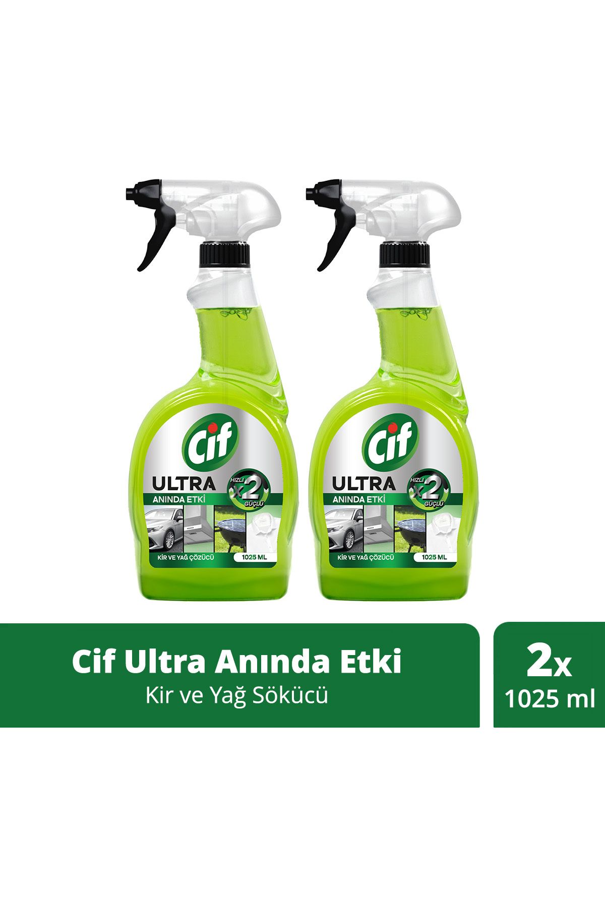 Cif Ultra Anında Etki Kir Ve Yağ Çözücü 1025 ml X2