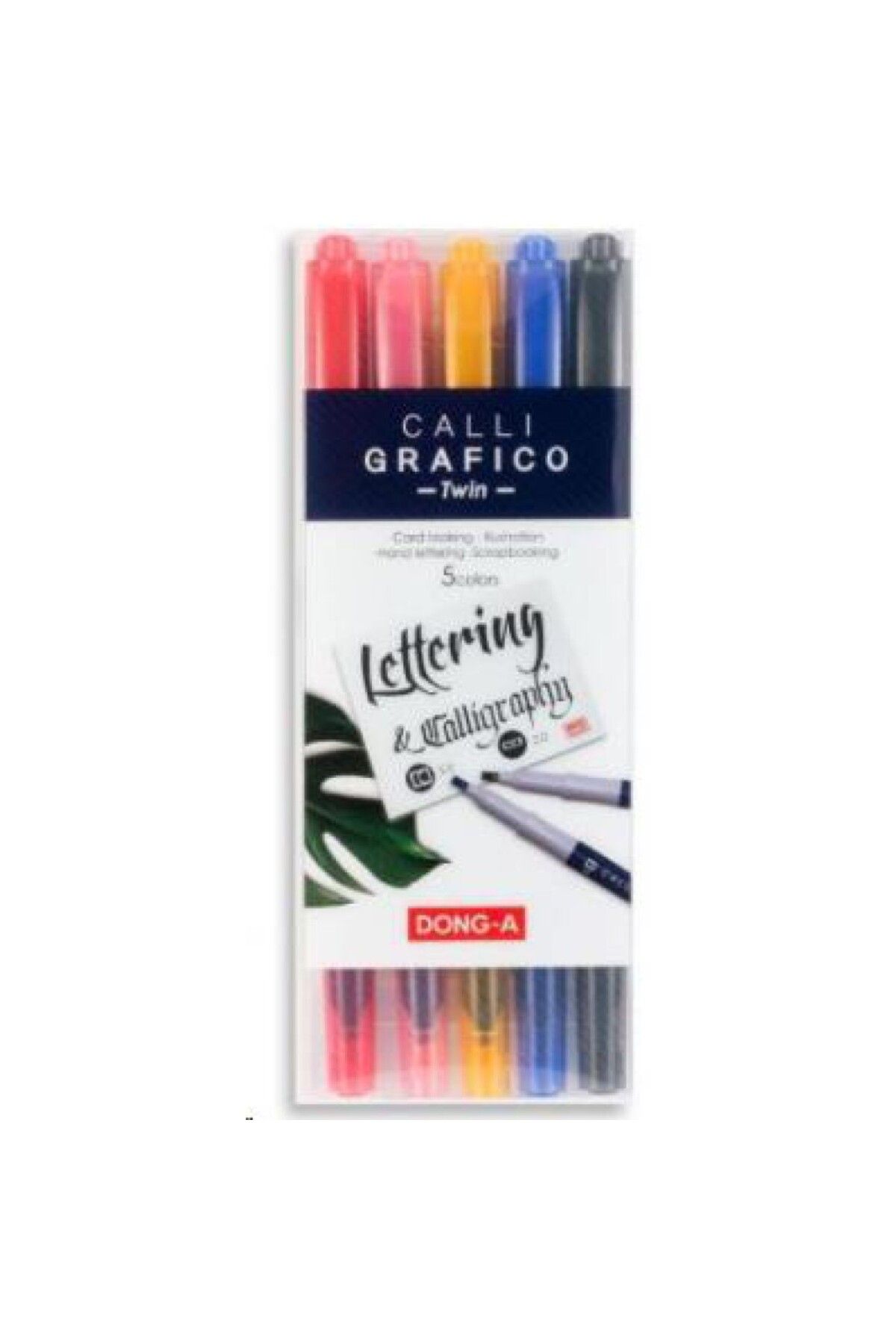 Dong-A-Calligraphy Pen Cut Nib 5 Color Set 1