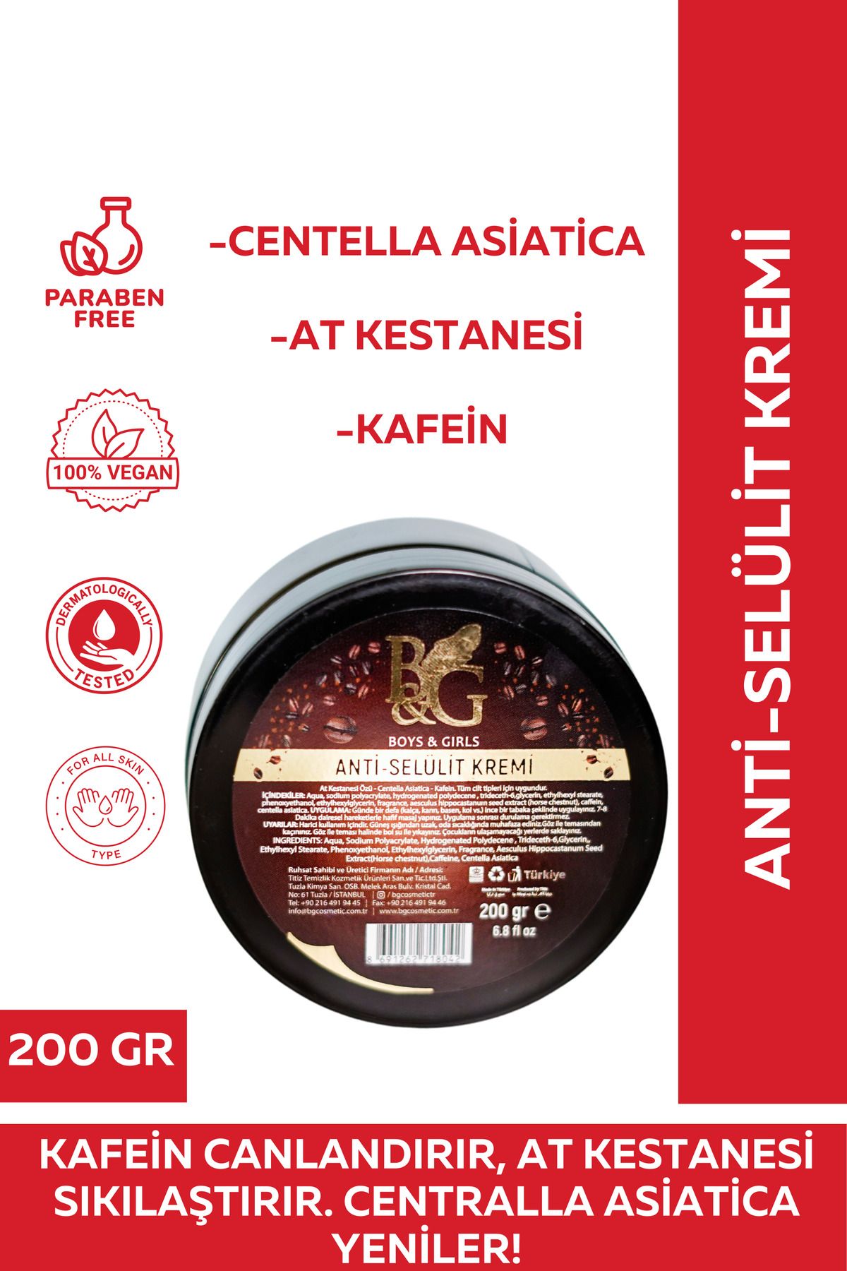 B&G Boys & Girls Anti Selülit Kremi 200 Gr