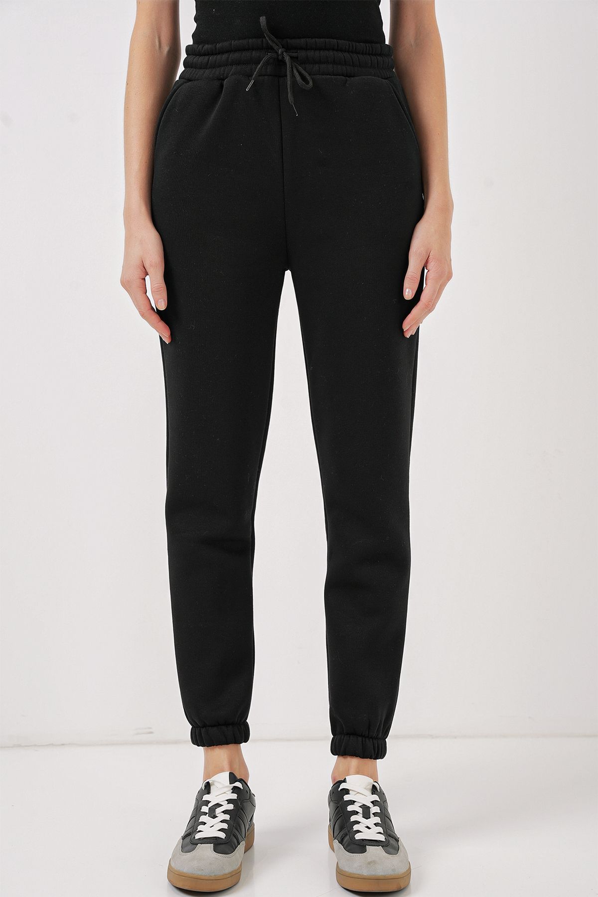 Bigdart-55450 Pantaloni de trening negri cu trei fire 4