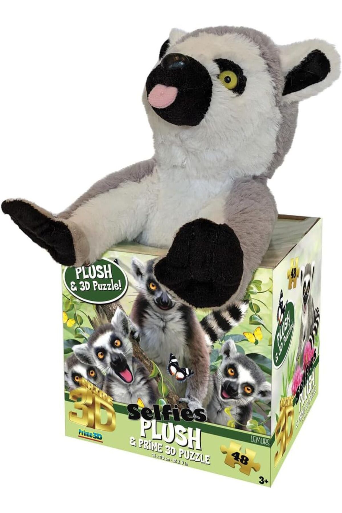 STOREMAX efshopx 3D Lemur Pelüş Ve Selfie 48 Parça Puzzle 15801 New Desing 1002192