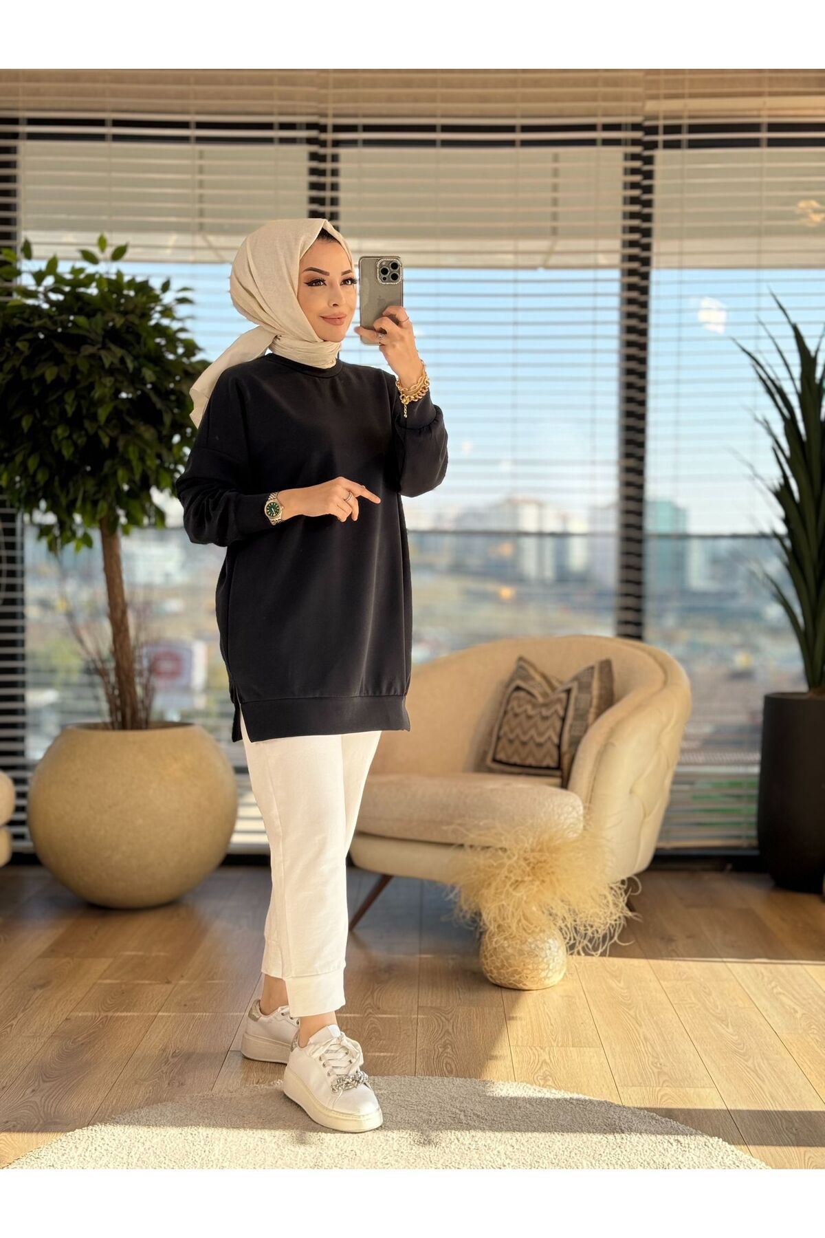 ALANURMODA-Tunic with Side Slits 1
