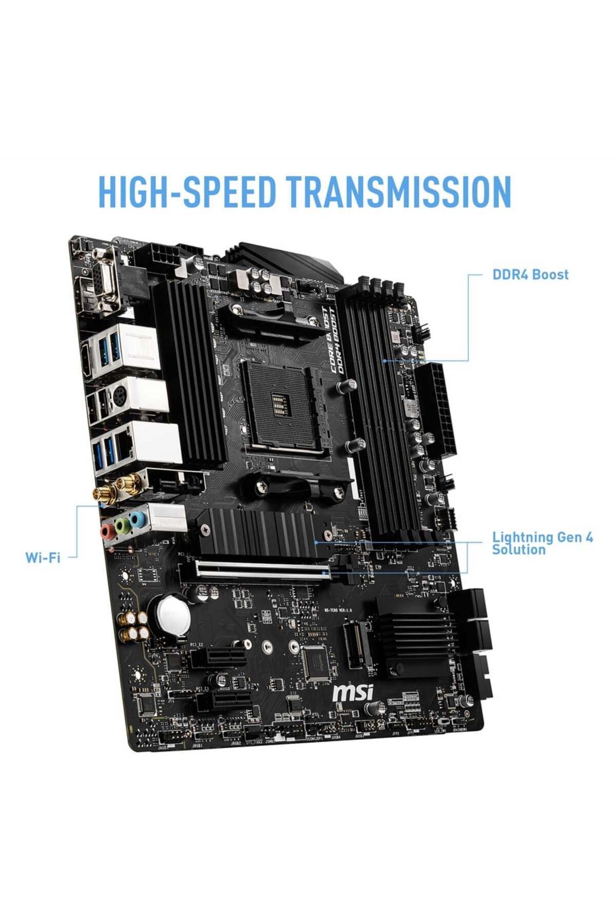 MSI-B550M Pro-Vdh Wifi Ddr4 4400(Oc) HDMI Matx Am4 3