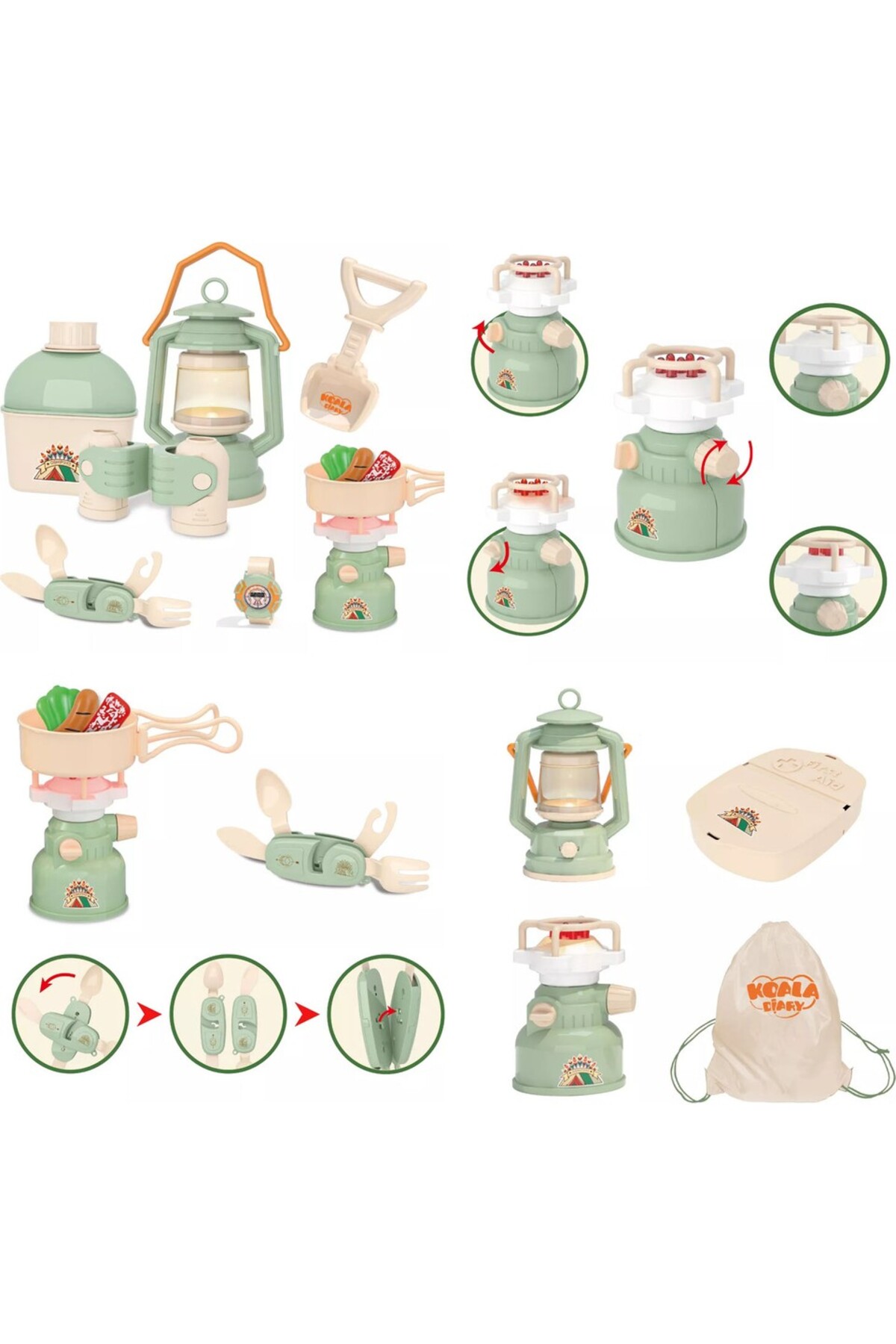 Learning Toys Learning Fun 13 Parça Işıklı Çadırlı Kamp Eşyaları Seti Oyuncak Oyun Seti Çocuk Oyun Çadırı fotoğrafı 3 (önizleme)