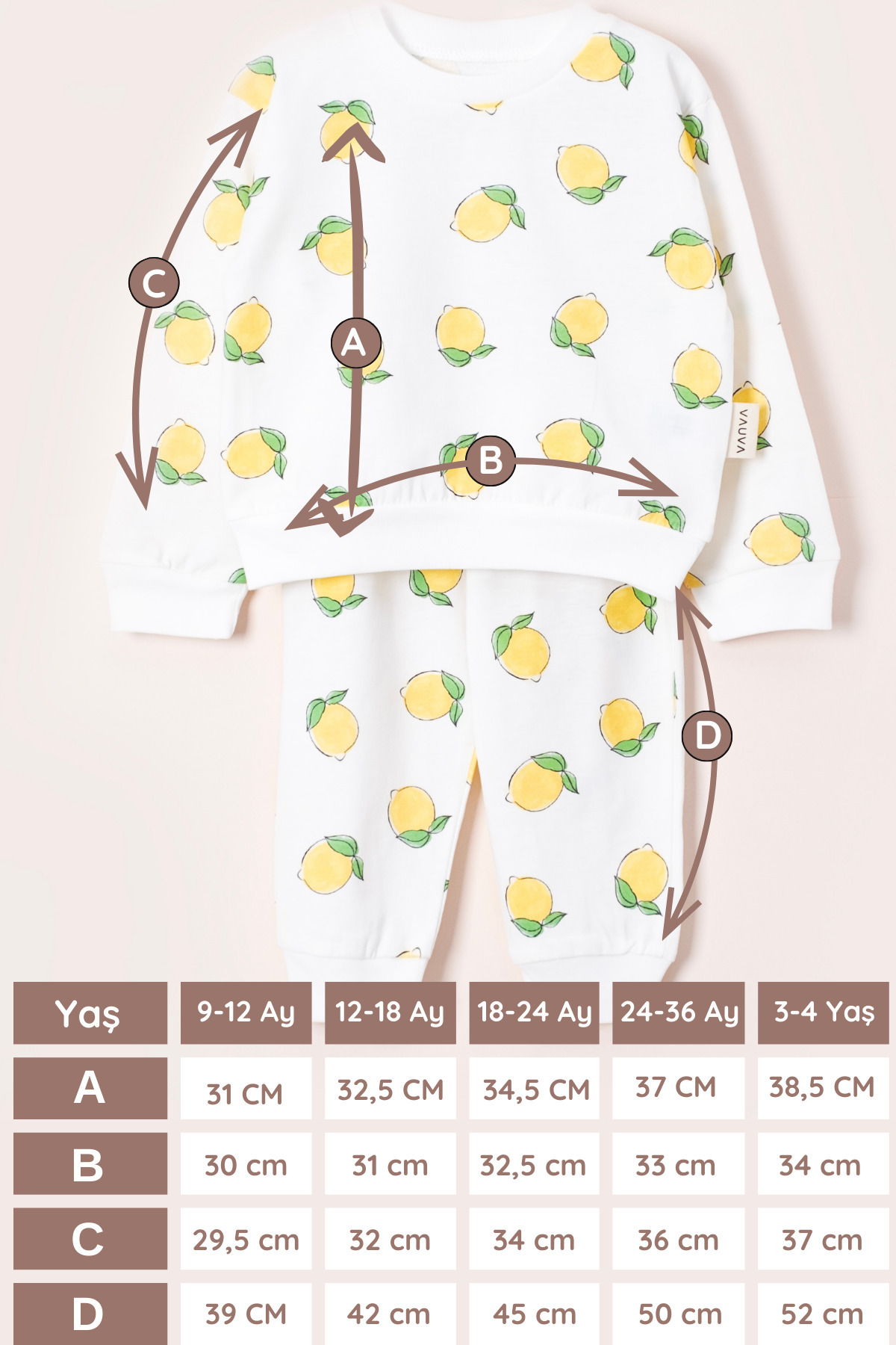 Vauva-Pajama Set Long Sleeve Printed Girls Boys Baby Kids Sleepwear Set 6