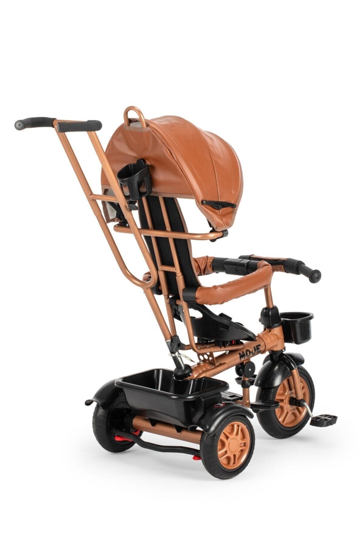 Moje Road Ebeveyn Kontrollü Gold Kasa İtmeli Bebek Bisikleti Gold Taba Rengi fotoğrafı 3 (önizleme)