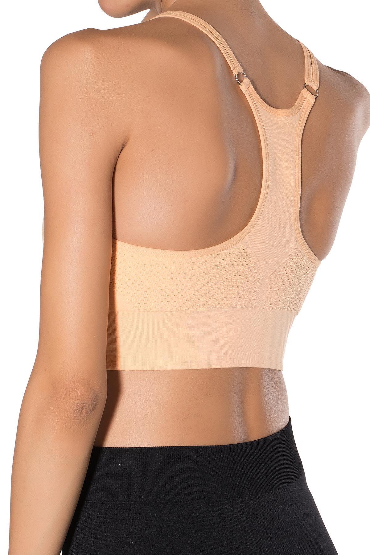MioFit Fashion Çift Askı Detaylı Destekli Seamless Spor Sütyeni görsel 6