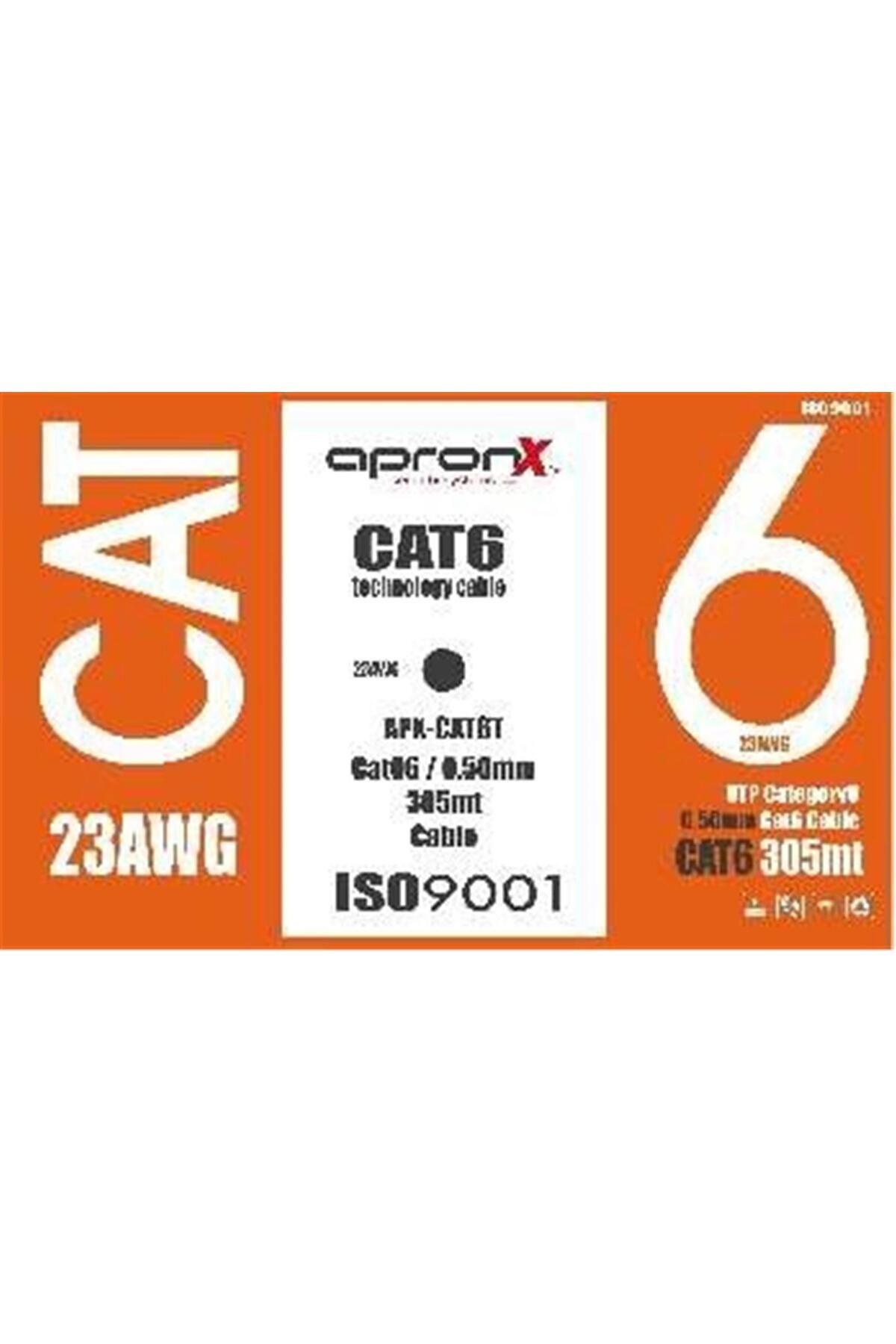 Genel Markalar Apronx Cat6 23awg 305mt 0,50mm Gri Utp Kablo