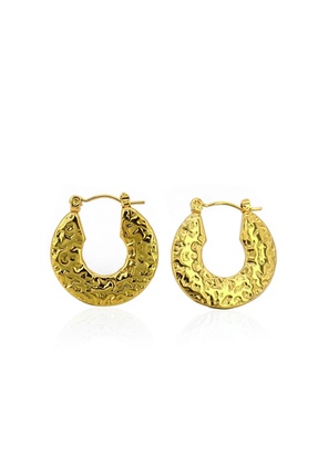 Swen Collection Dövme Gold Renkli Çelik Küpe