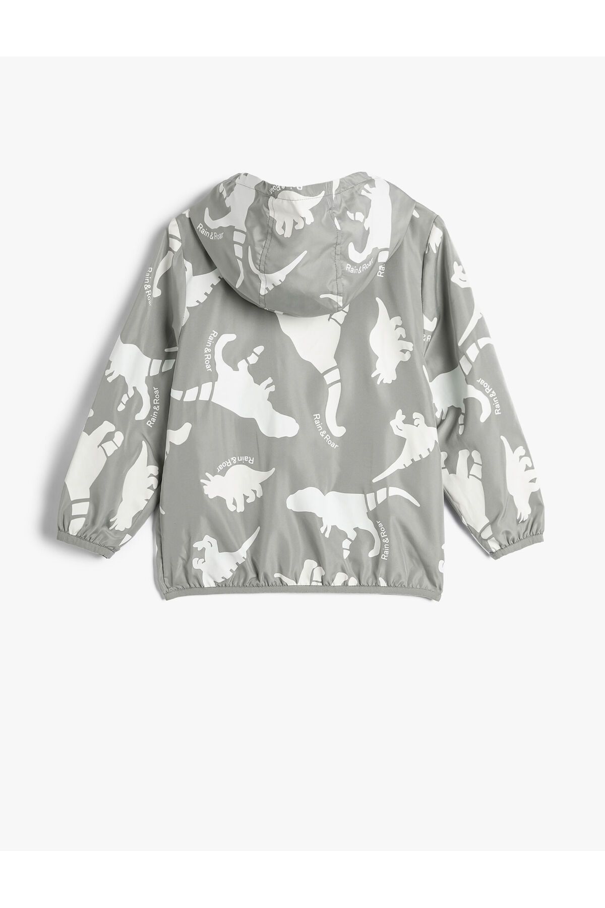 Koton-Dinosaur Hooded Raincoat with Pockets and Covers that Change Color in Water 2