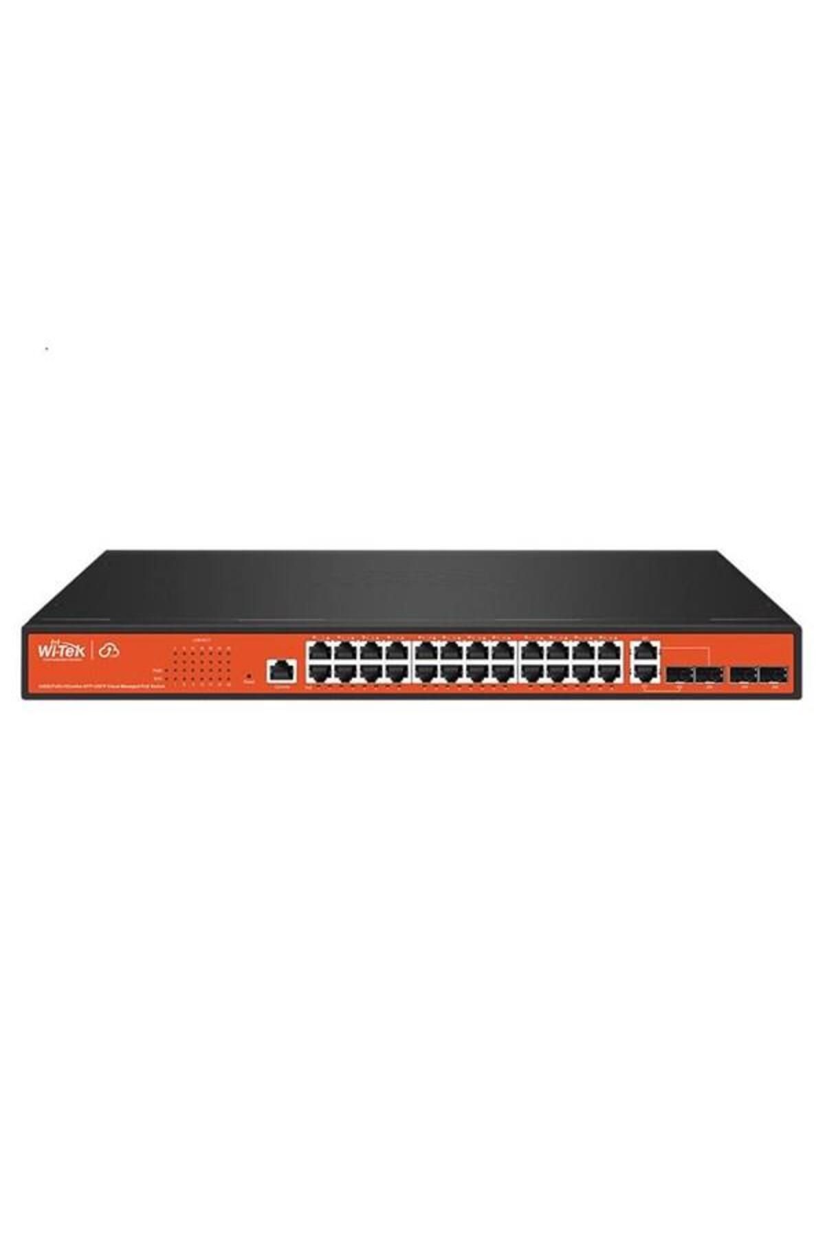 AREY TEKNOLOJİ WI-TEK 24port 370w FULL PoE WI-PCMS328GF GIGABIT 4X SFP Yönetilebilir Switch