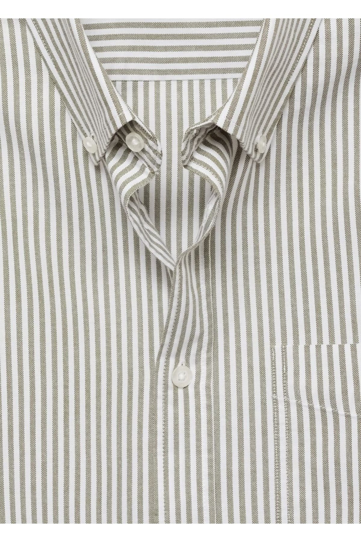 MANGO Man-100% cotton kodak striped shirt 8