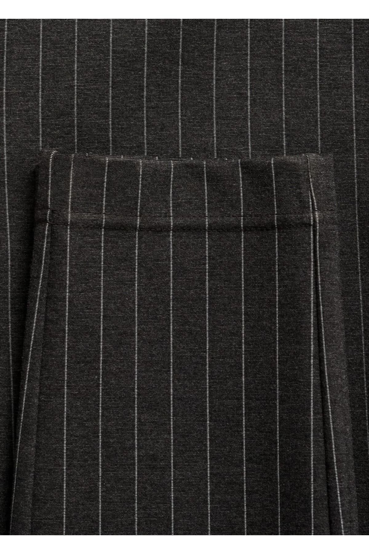 MANGO Woman-High Waist Striped Leggings 6
