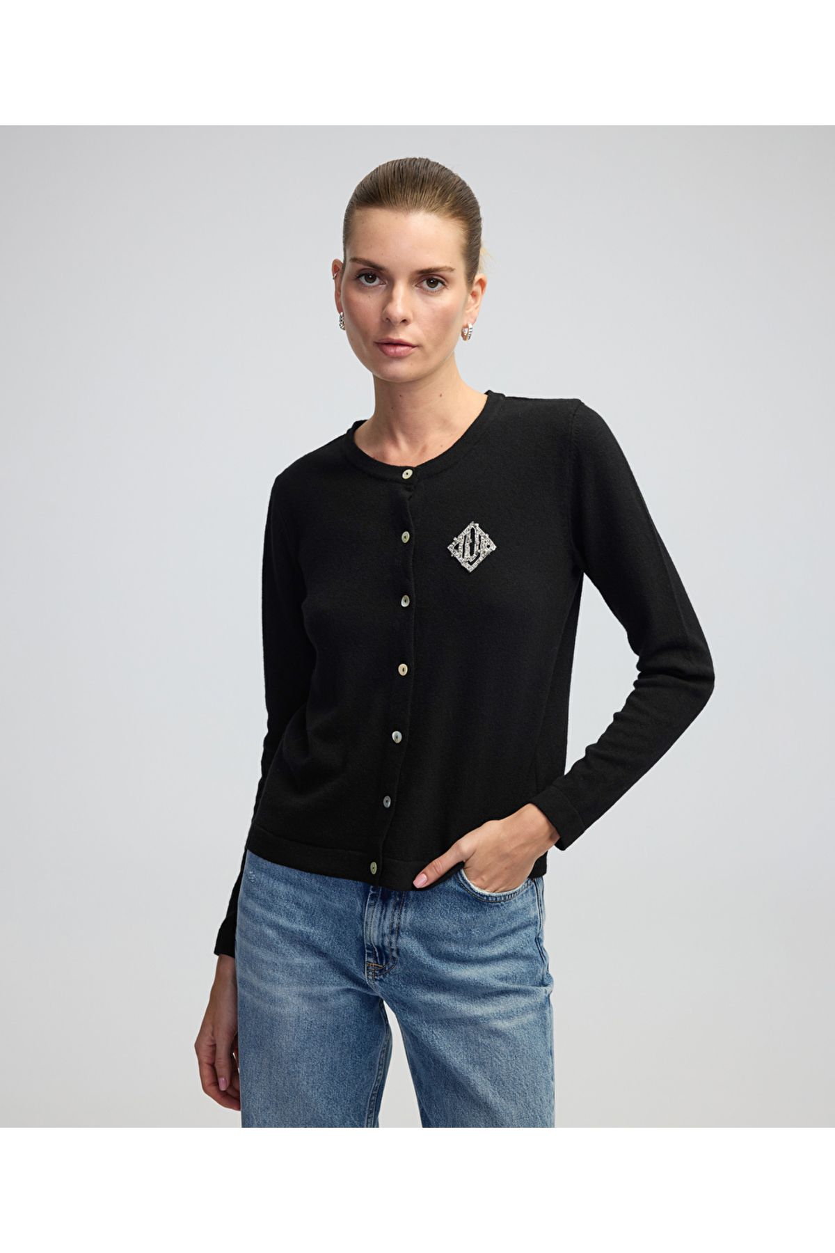 İpekyol-Cashmere and Wool Blended Embroidered Knitwear Cardigan 2