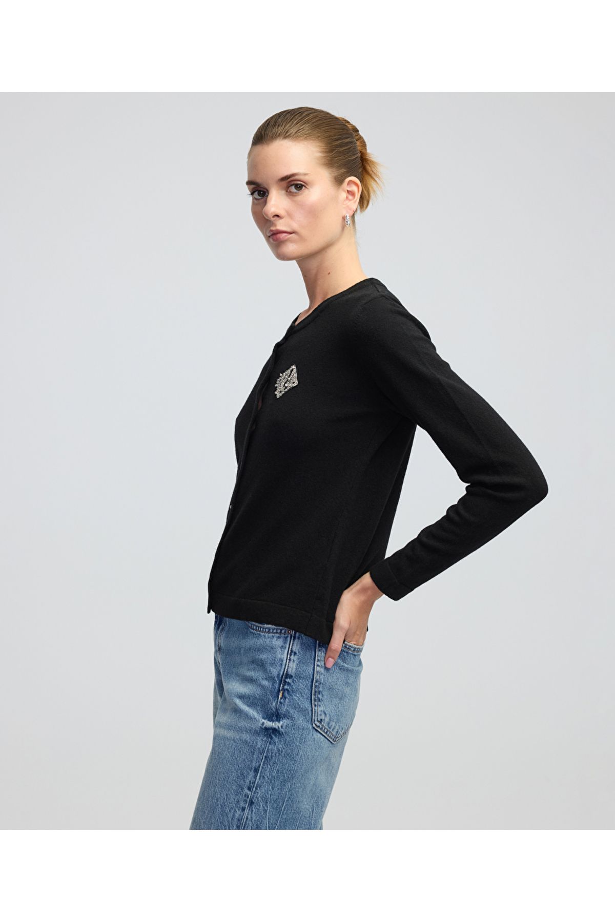 İpekyol-Cashmere and Wool Blended Embroidered Knitwear Cardigan 4