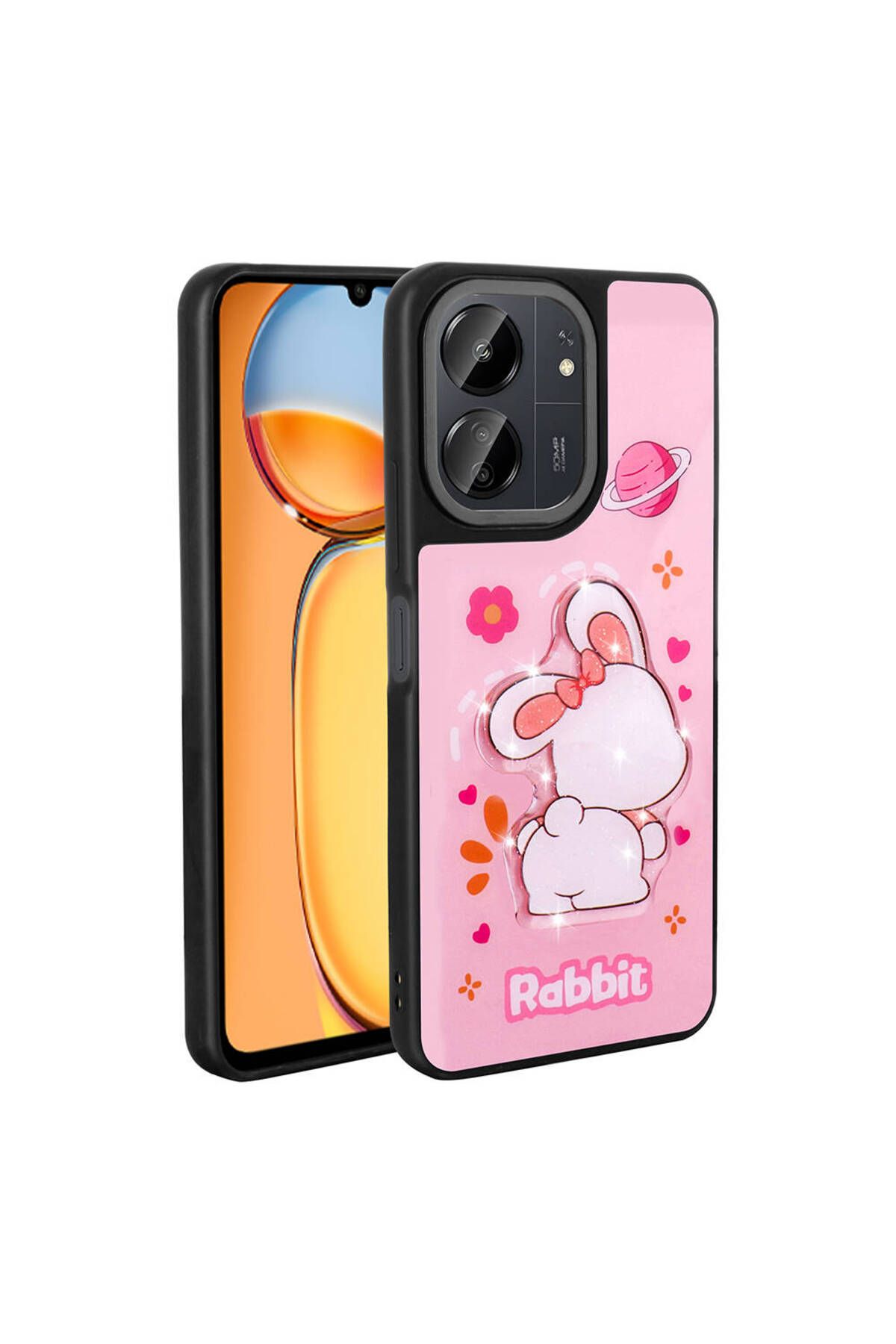 gaappy Pamas Serisi Xiaomi Redmi 13C Pembe Kapak