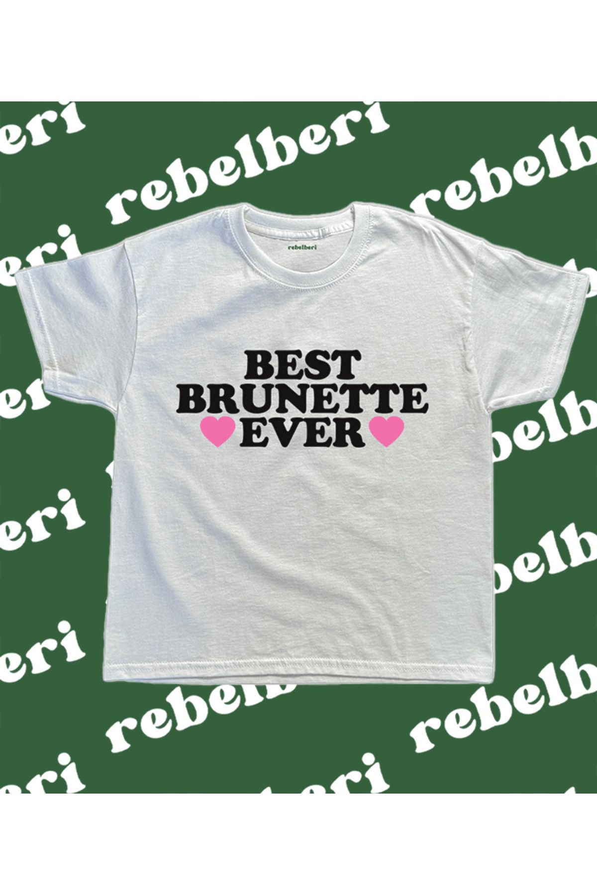 rebelberi-Best Brunette Ever Written Y2K Grunge Fairycore Baby T-Shirt - 100% Cotton 1