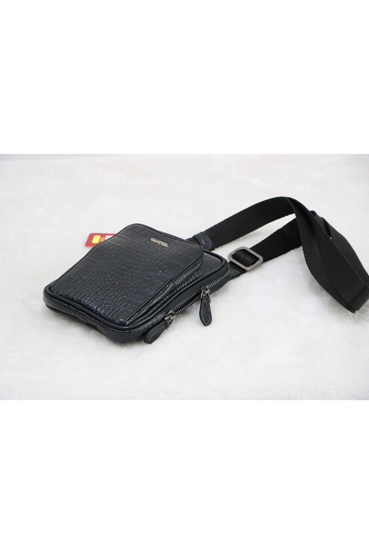 Canpellini  Hakiki Deri Erkek Posta çanta 20x14