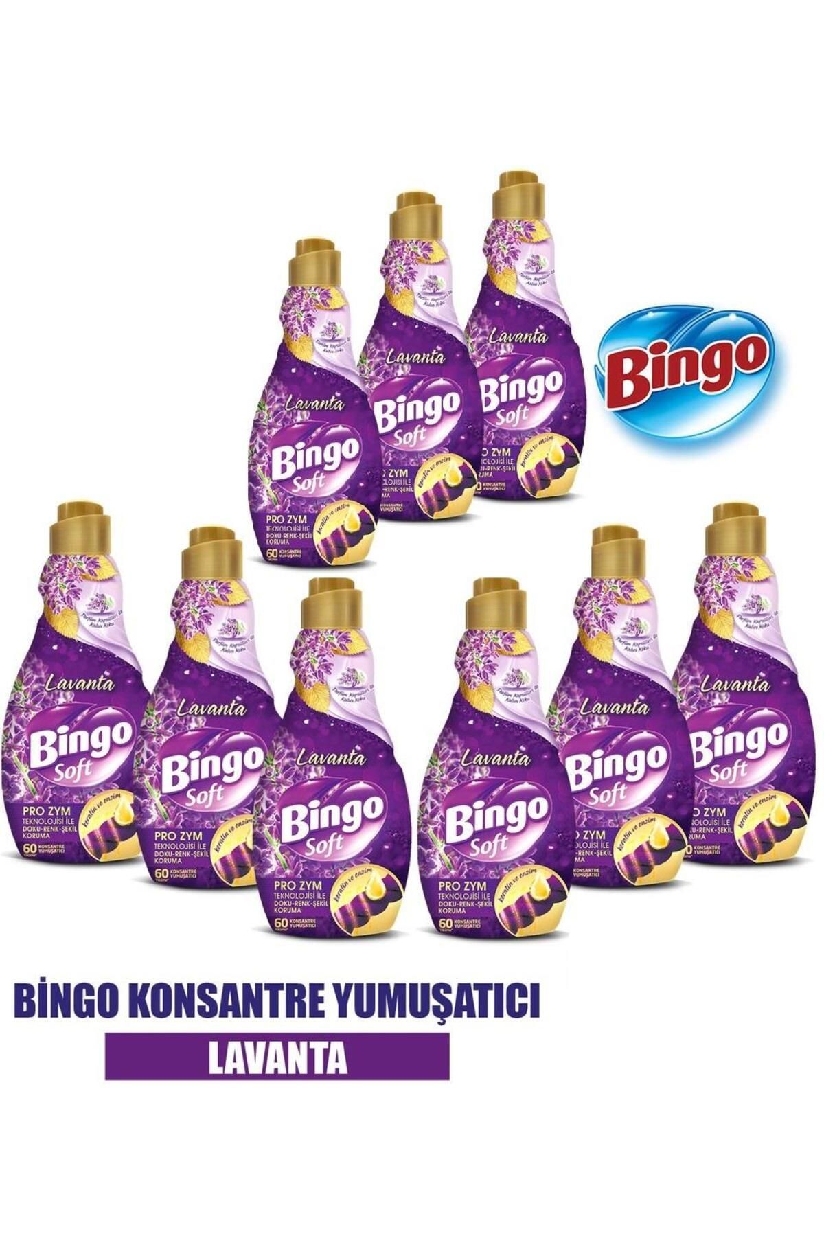 Bingo Soft Konsantre Çamaşır Yumuşatıcısı Lavanta 1440 ml X 9 Adet