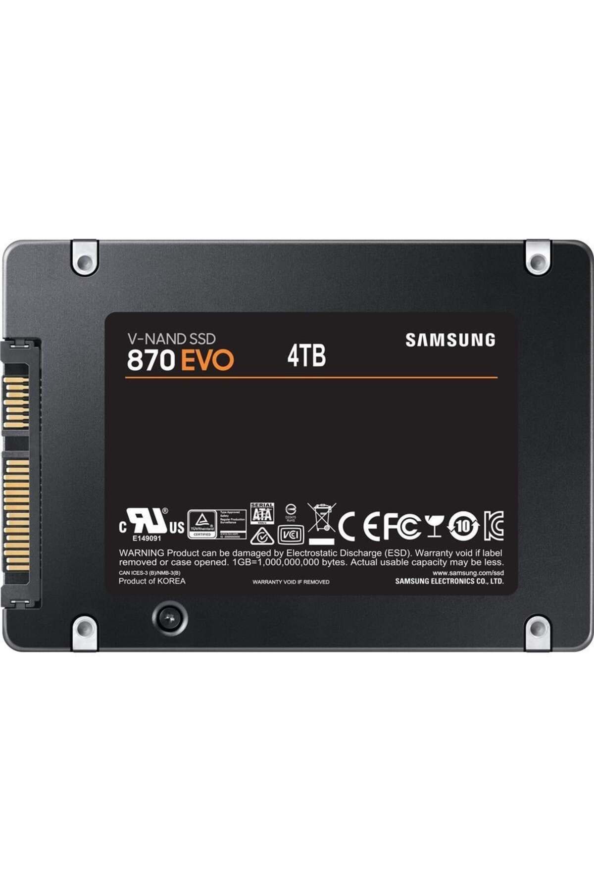 Samsung 4TB 870 Evo 560MB-530MB-s Sata 2.5" SSD (MZ-77E4T0BW)