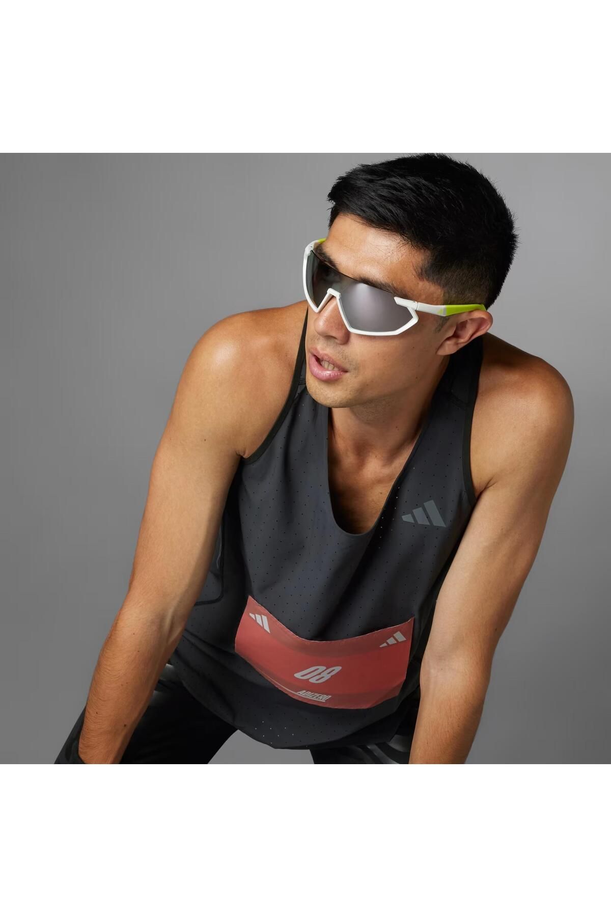 رکابی ورزشی مشکی مردانه در حال رانینگ ورزشکار TT adidas
