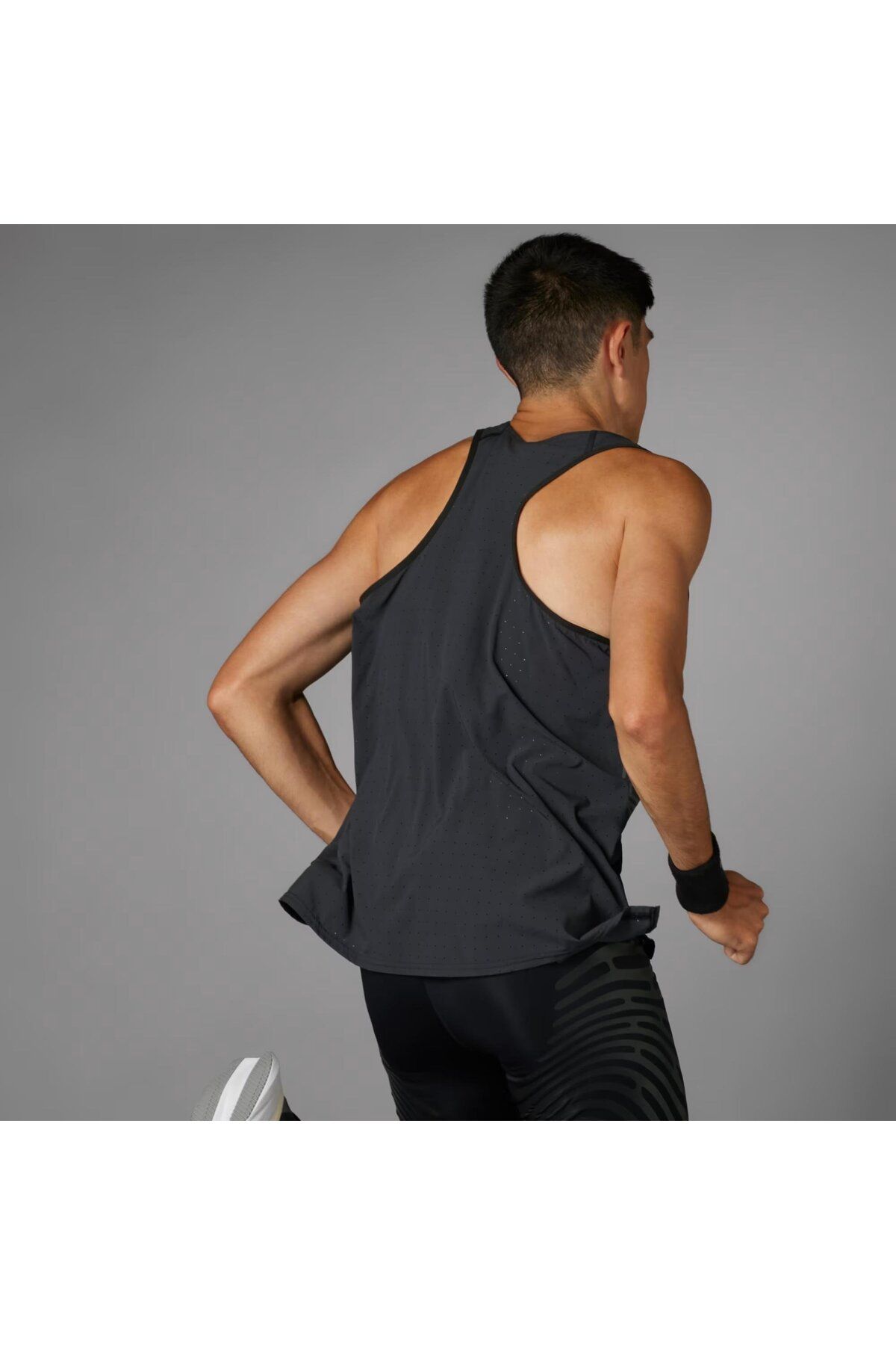 رکابی ورزشی مشکی مردانه در حال رانینگ ورزشکار TT adidas
