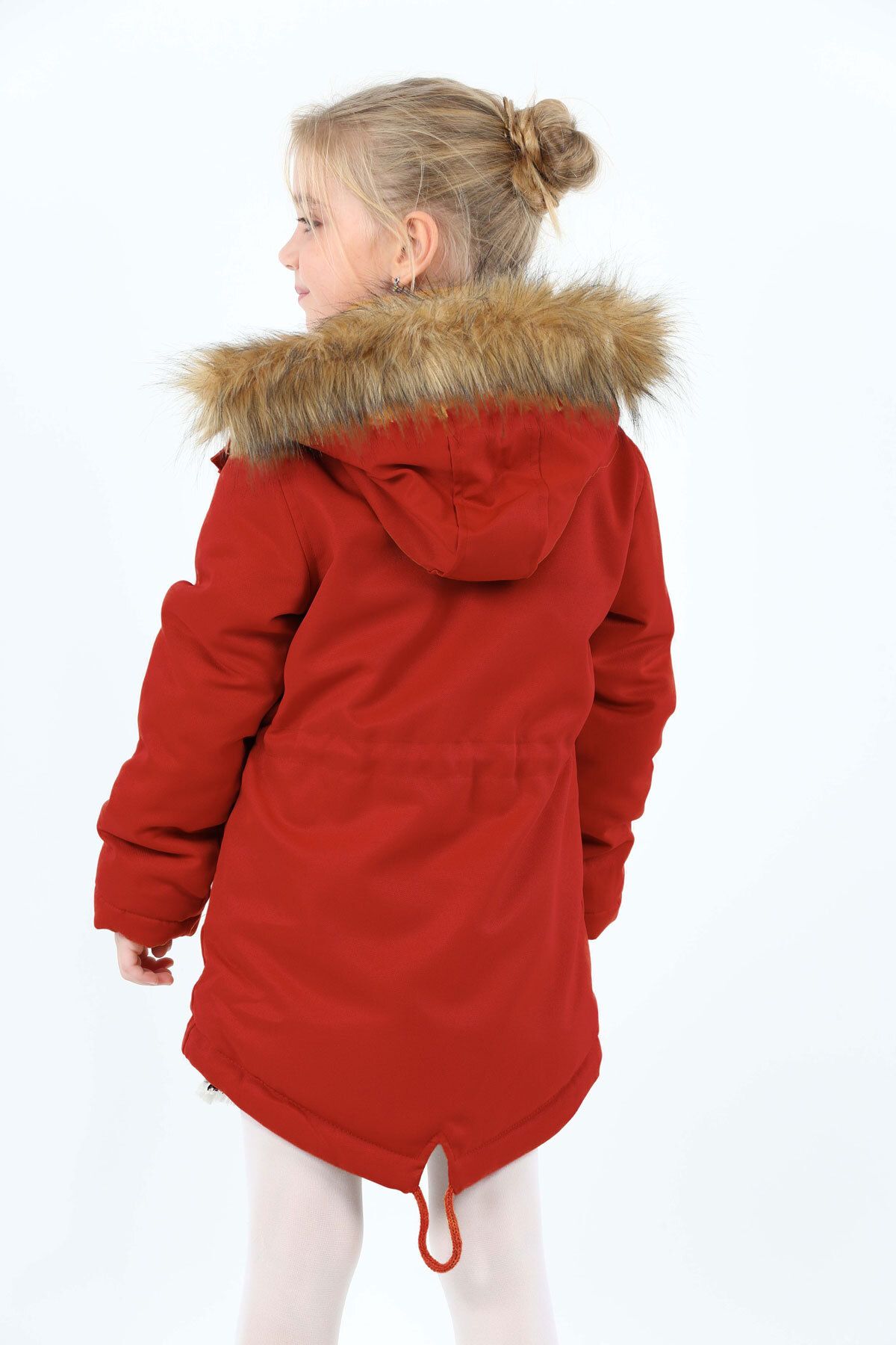 Asortik Kids-Girls - Gabardine Coat with Water Repellent Hood, Zipper and Pockets 7