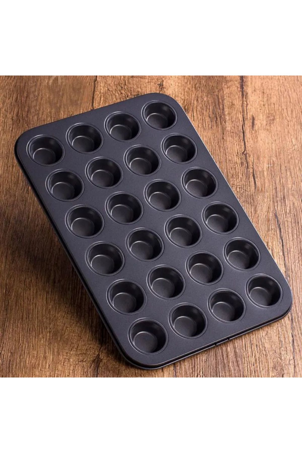 Multiamo-Muffin Cake Mold 24-Piece Cupcake Cookie Pie Mold 24 Capsule Fireproof Baking Tray 35x27 cm 5