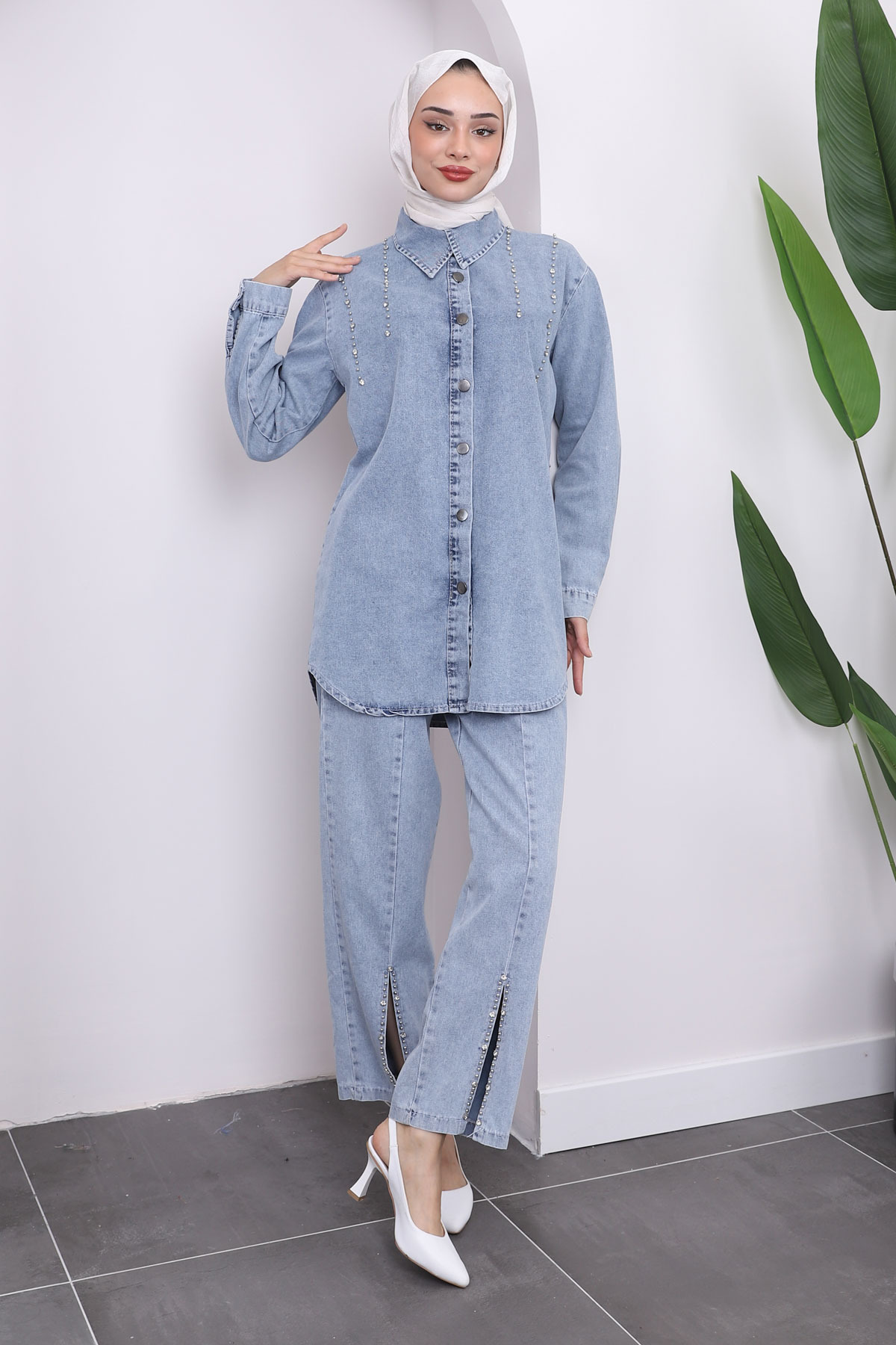 İmajButik Blue Stone Jeans Set