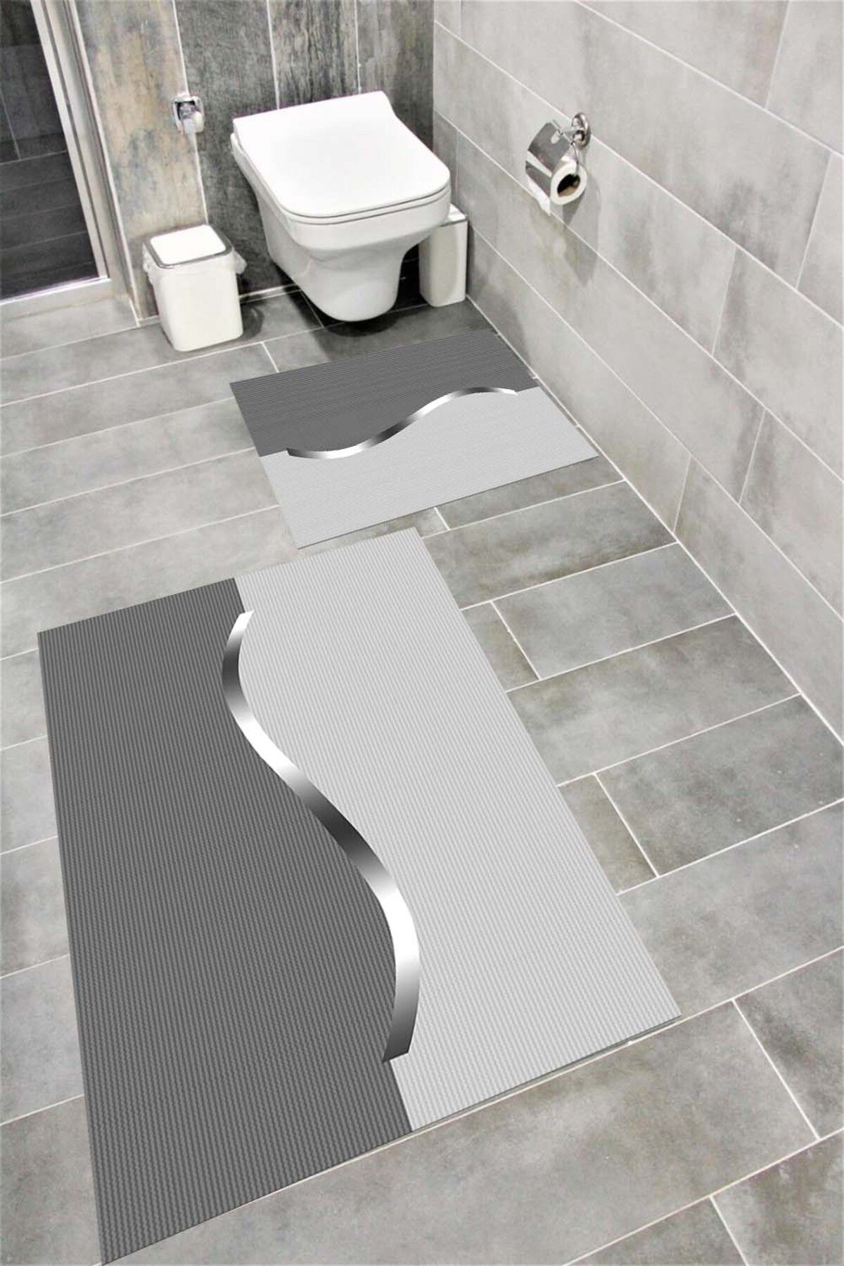 Bordo Halı Su Emici Yumuşak Kaymaz Taban Sünger Dolgulu Yıkanabilir Dekoratif Banyo Paspası-1154