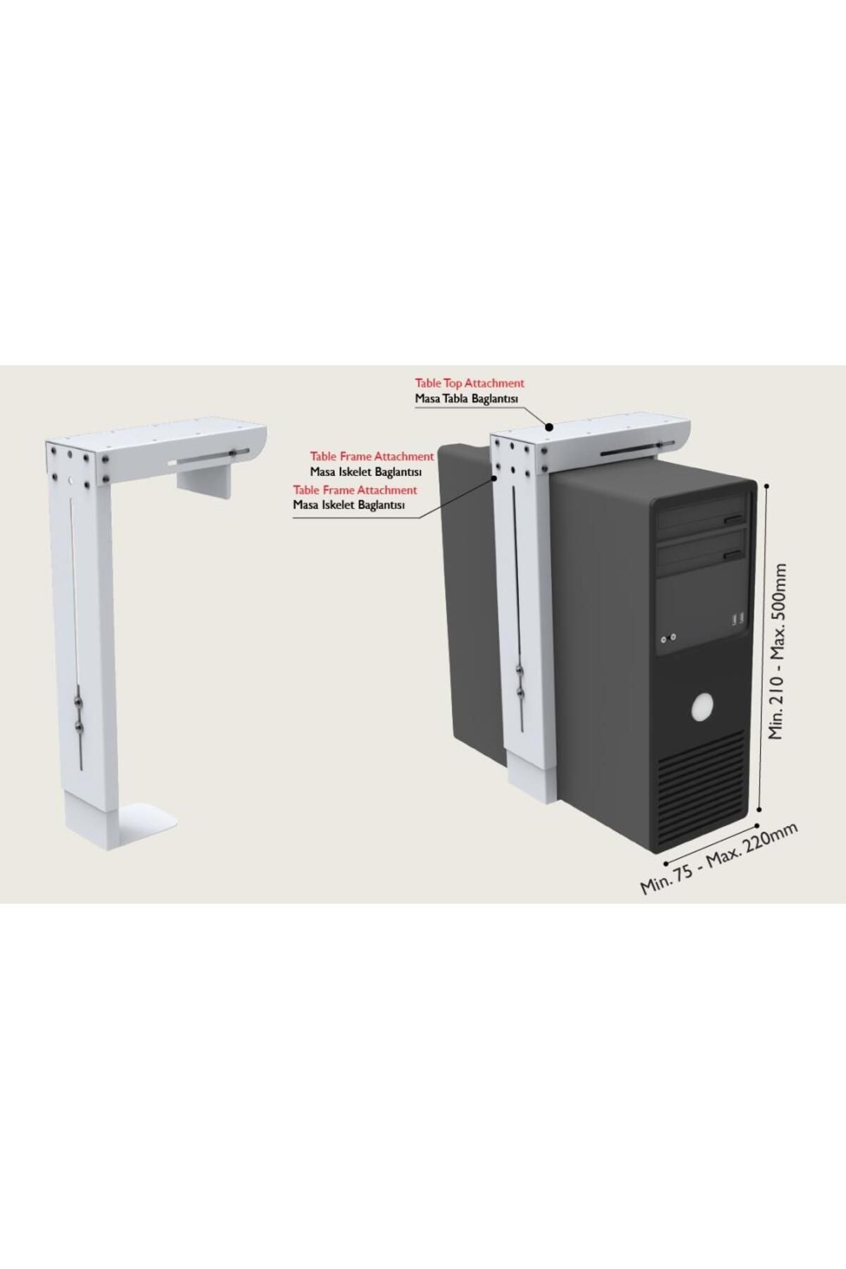 Gürçay-Computer Case Carrier Foot Black 3