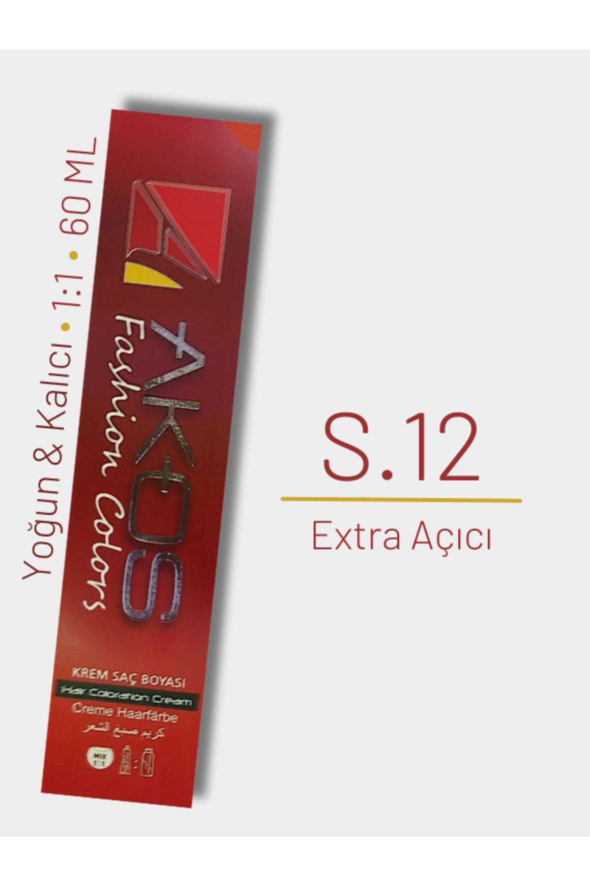AKOS Yoğun Etkili Saç Boyası 60ml - Extra Açıcı S.12