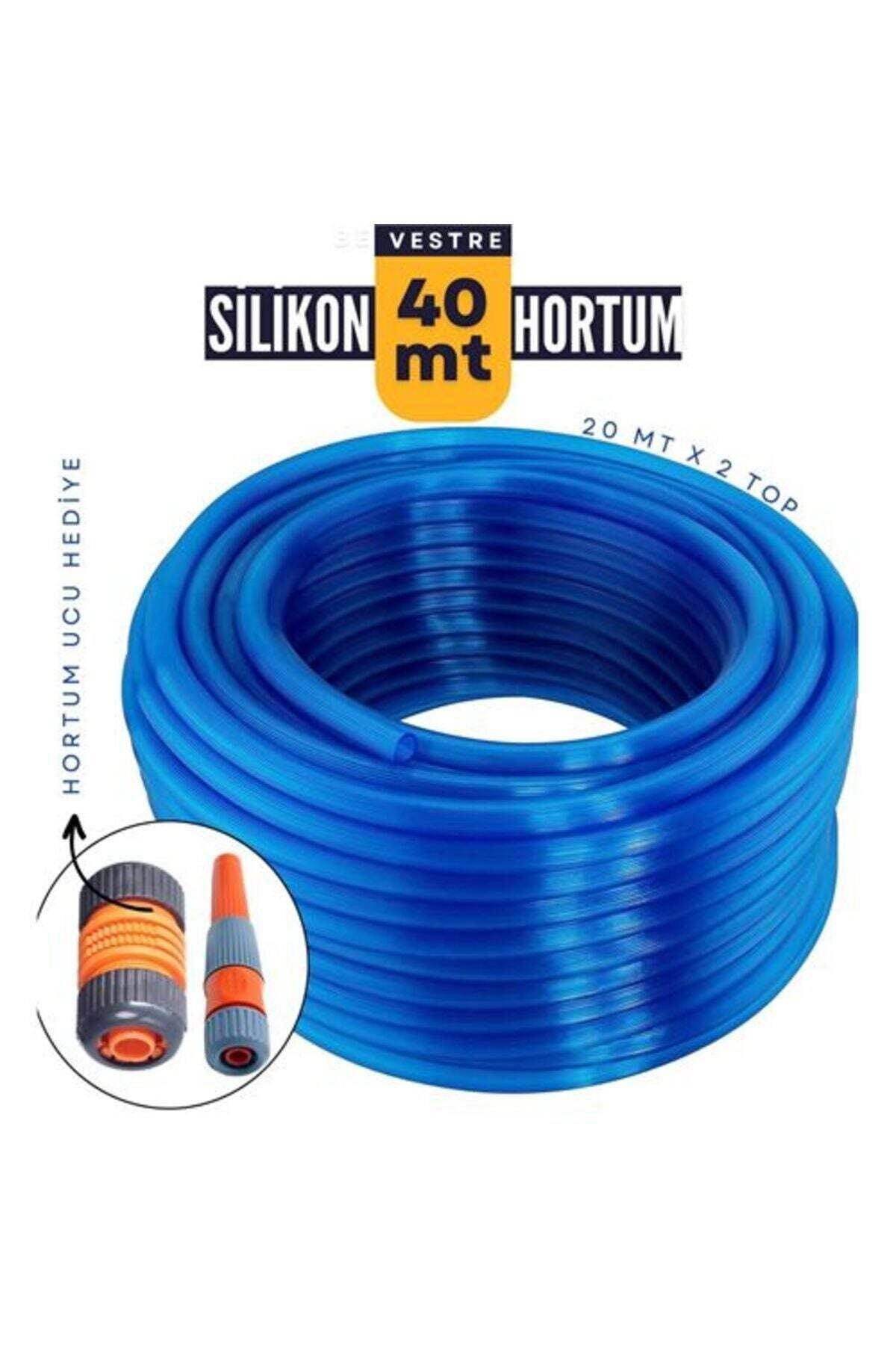 Takaz Global 40 Metre Silikonlu Bahçe Hortumu Sulama Aparatı Hediyeli