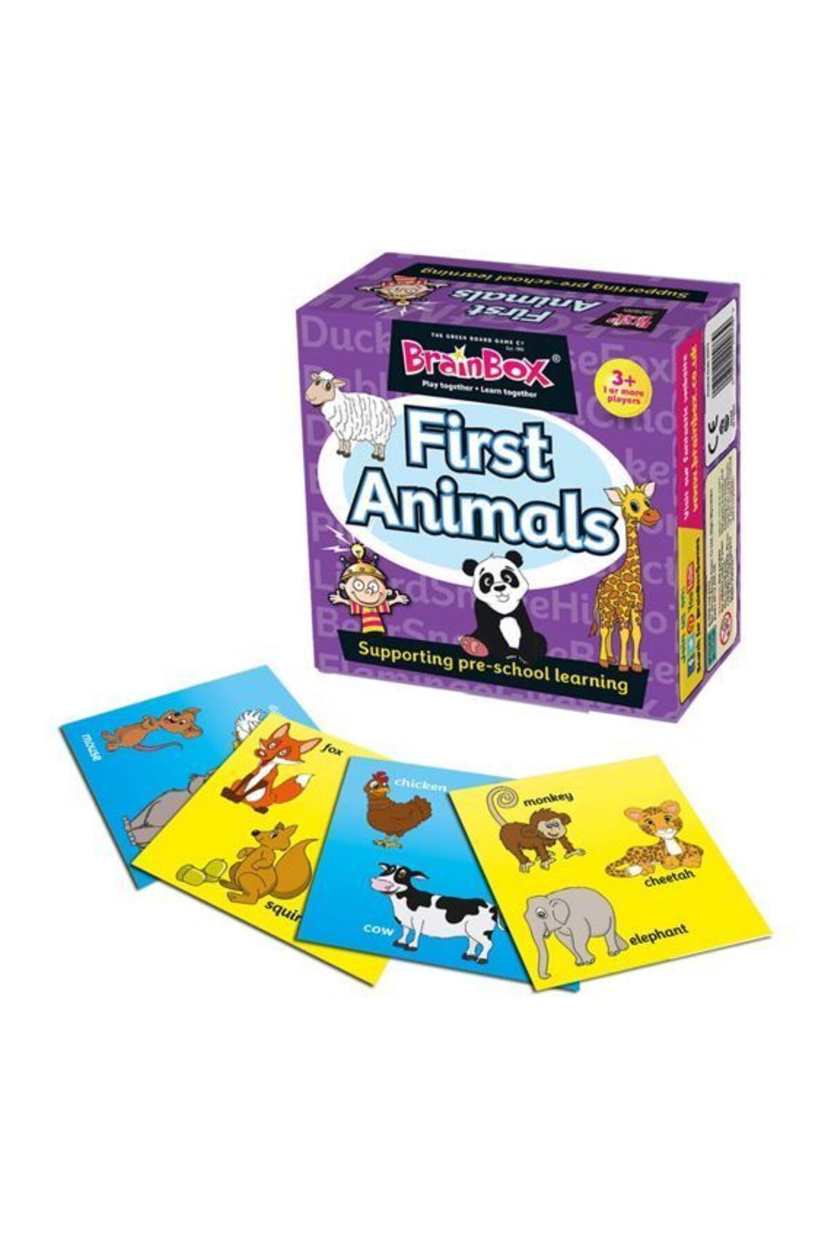 Green Board Games-Brainbox 90073 - My First Animals English Memory Card Game, Greenboard 2