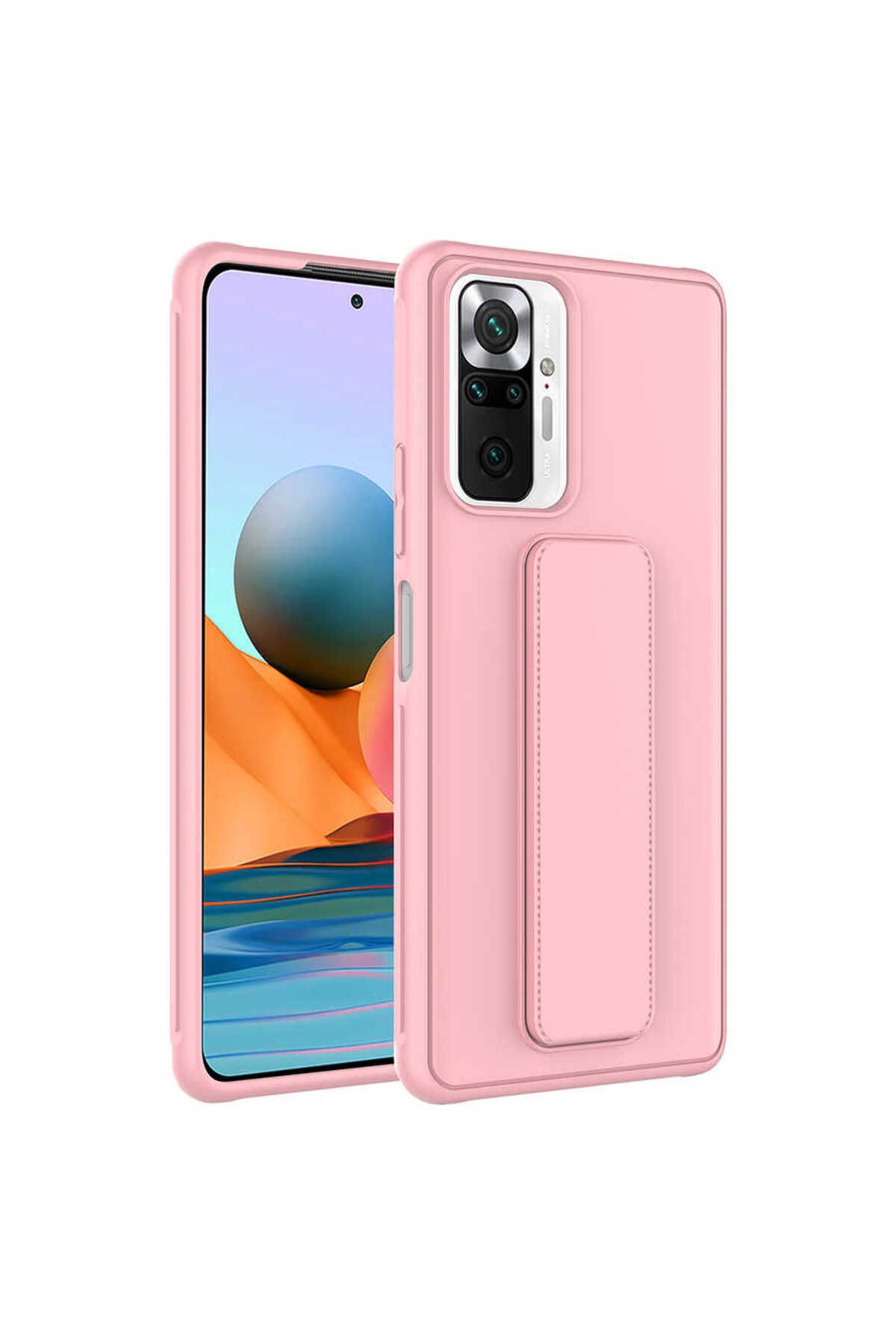 gaappy Pstand Serisi Xiaomi Redmi Note 10 Pro Pembe Kapak