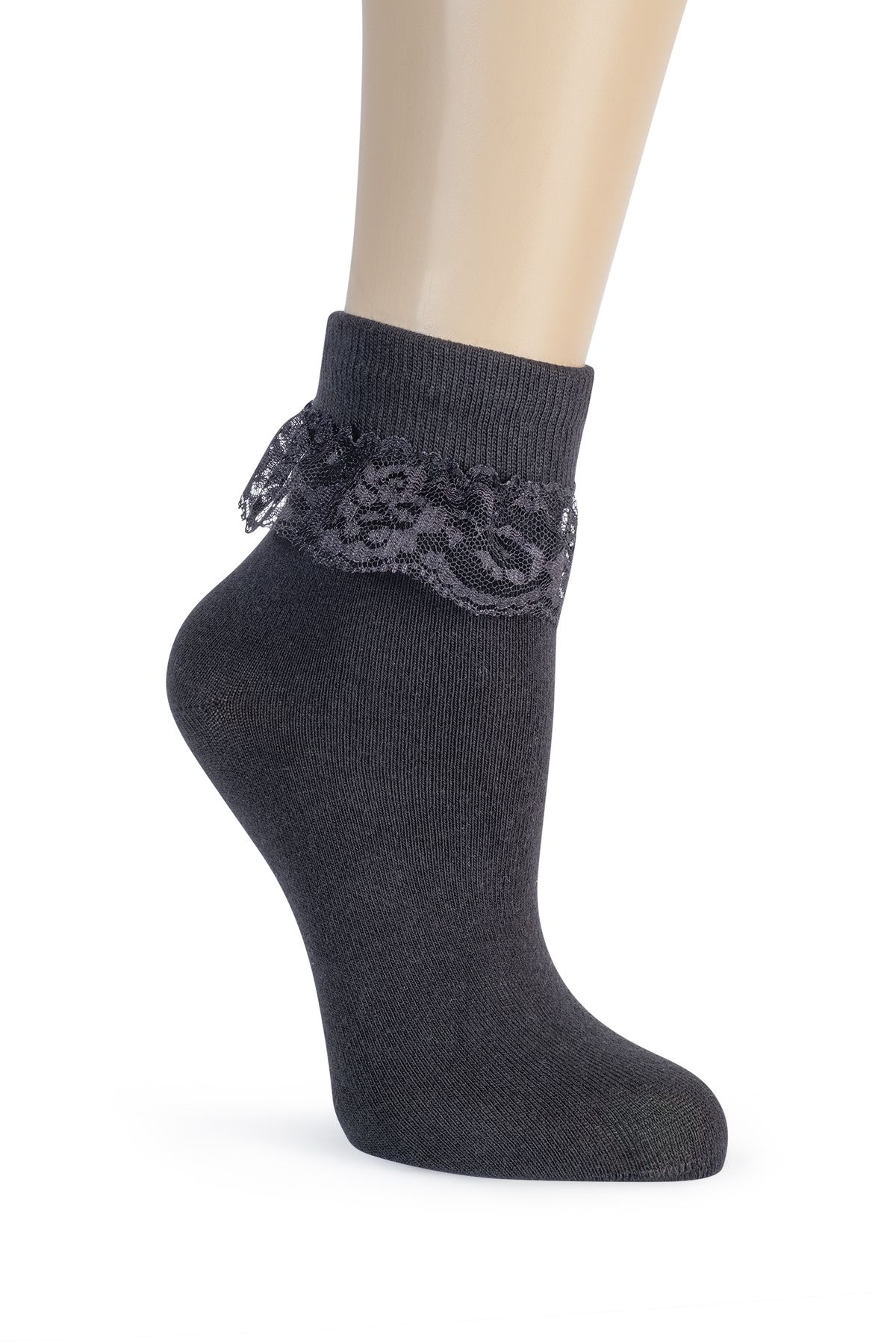 SUWEN-Lace Midi Socks 1