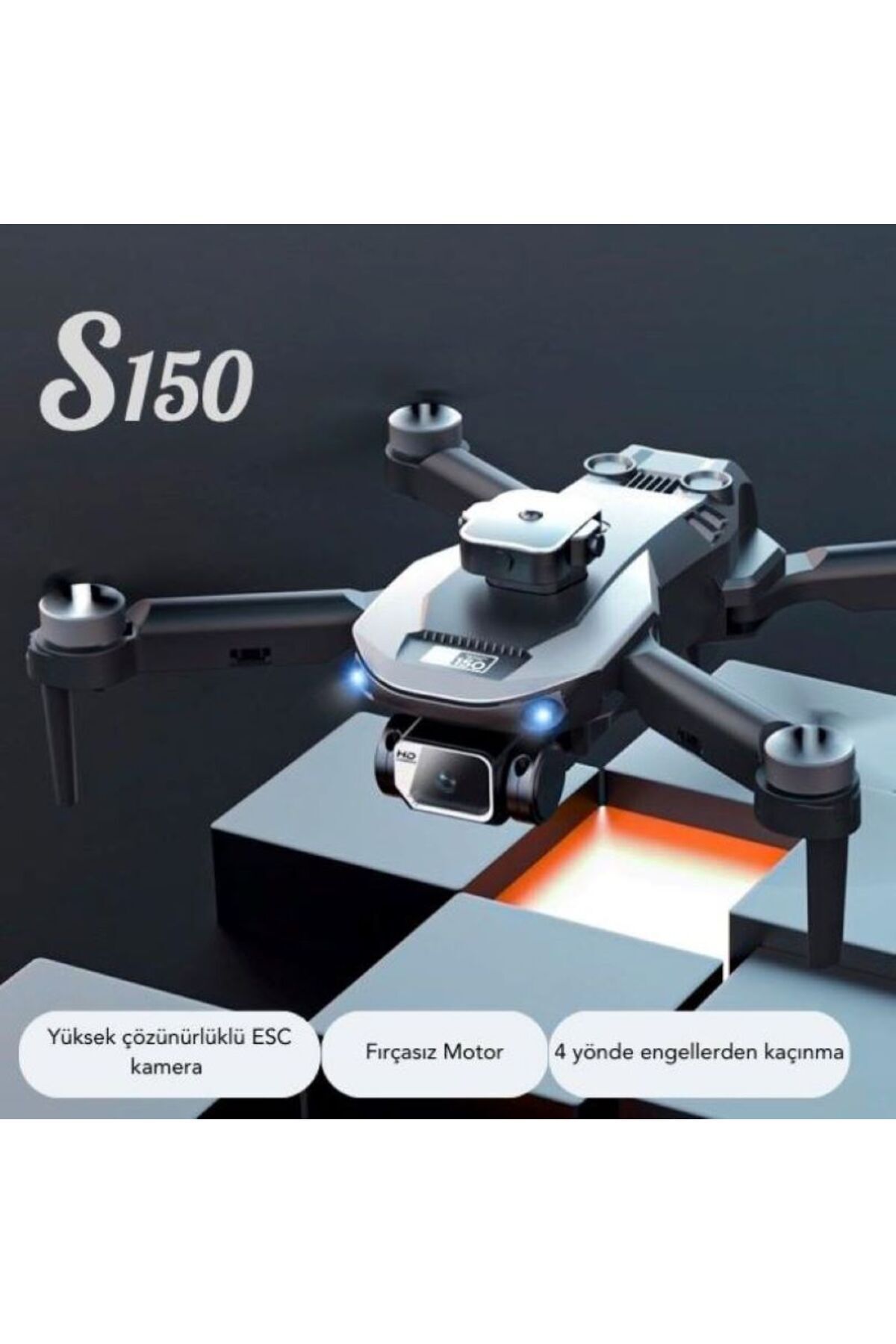 piha S150drone Fırçasız Motor 2batarya Ile 35dakika Uçuş 1080p Hd Hareketli Kamera Engelden Kaçınma Modu