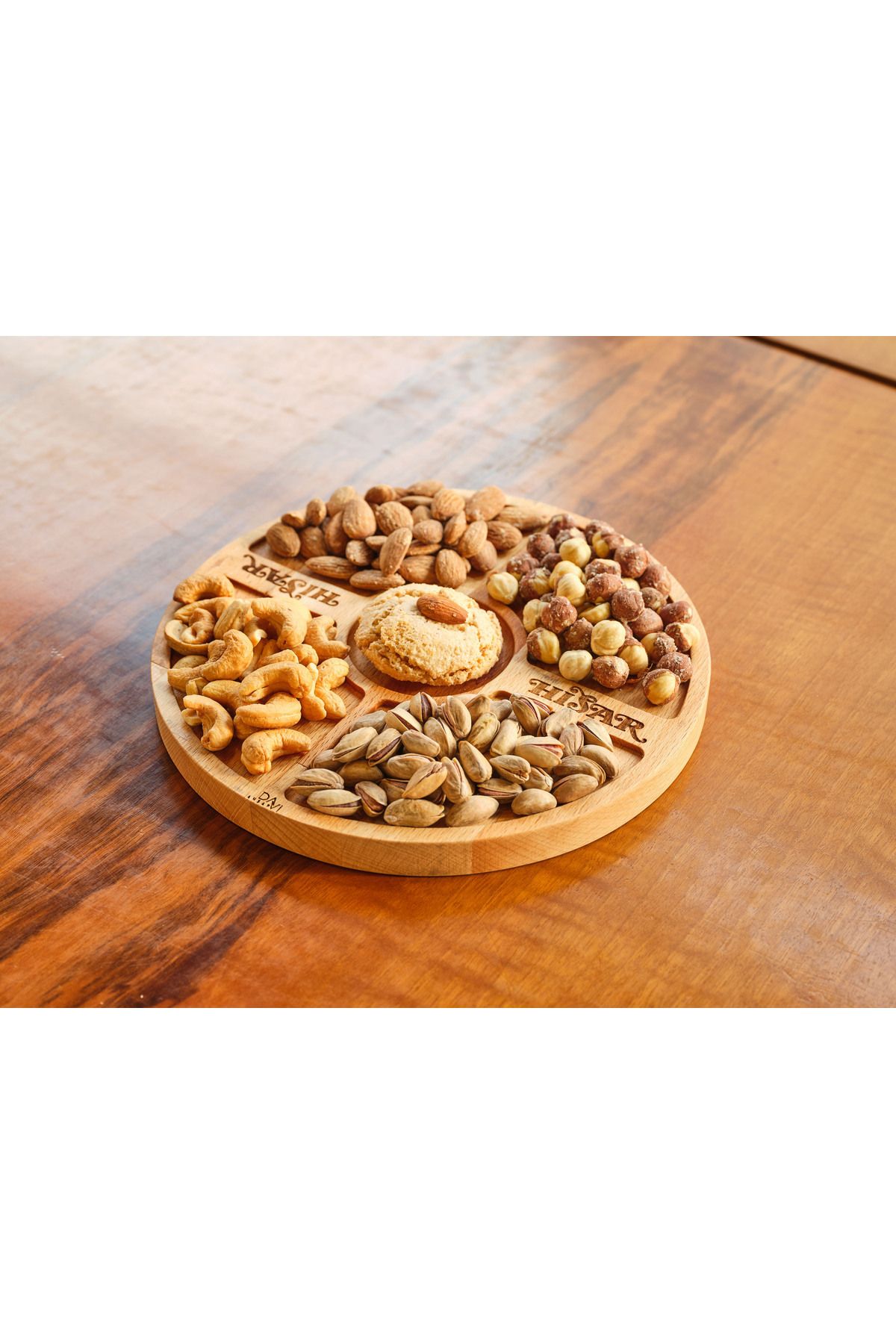 Davi Ahşap-Presentation Plate with Wooden Compartments - Stylish and Multi-Purpose 1