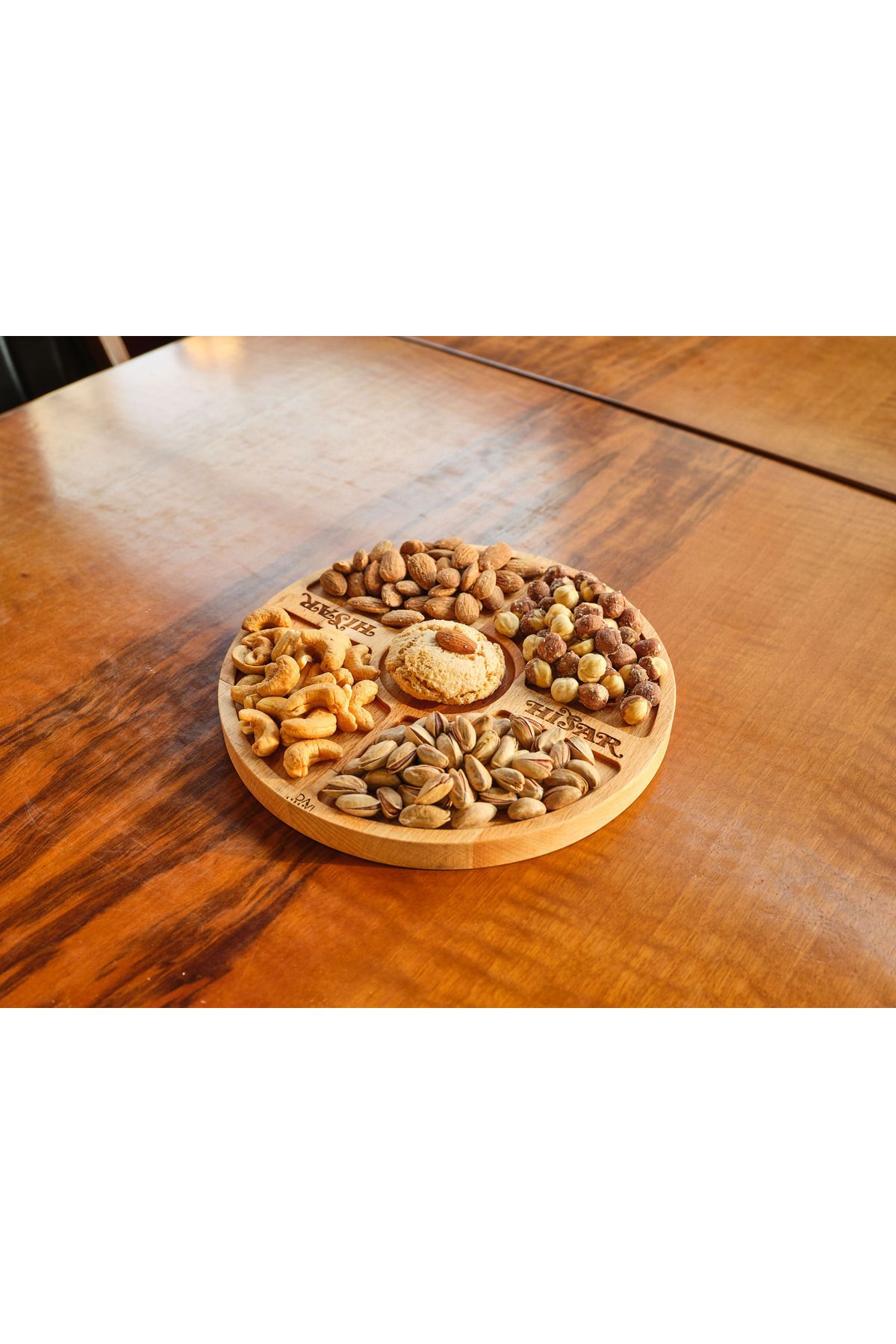 Davi Ahşap-Presentation Plate with Wooden Compartments - Stylish and Multi-Purpose 4
