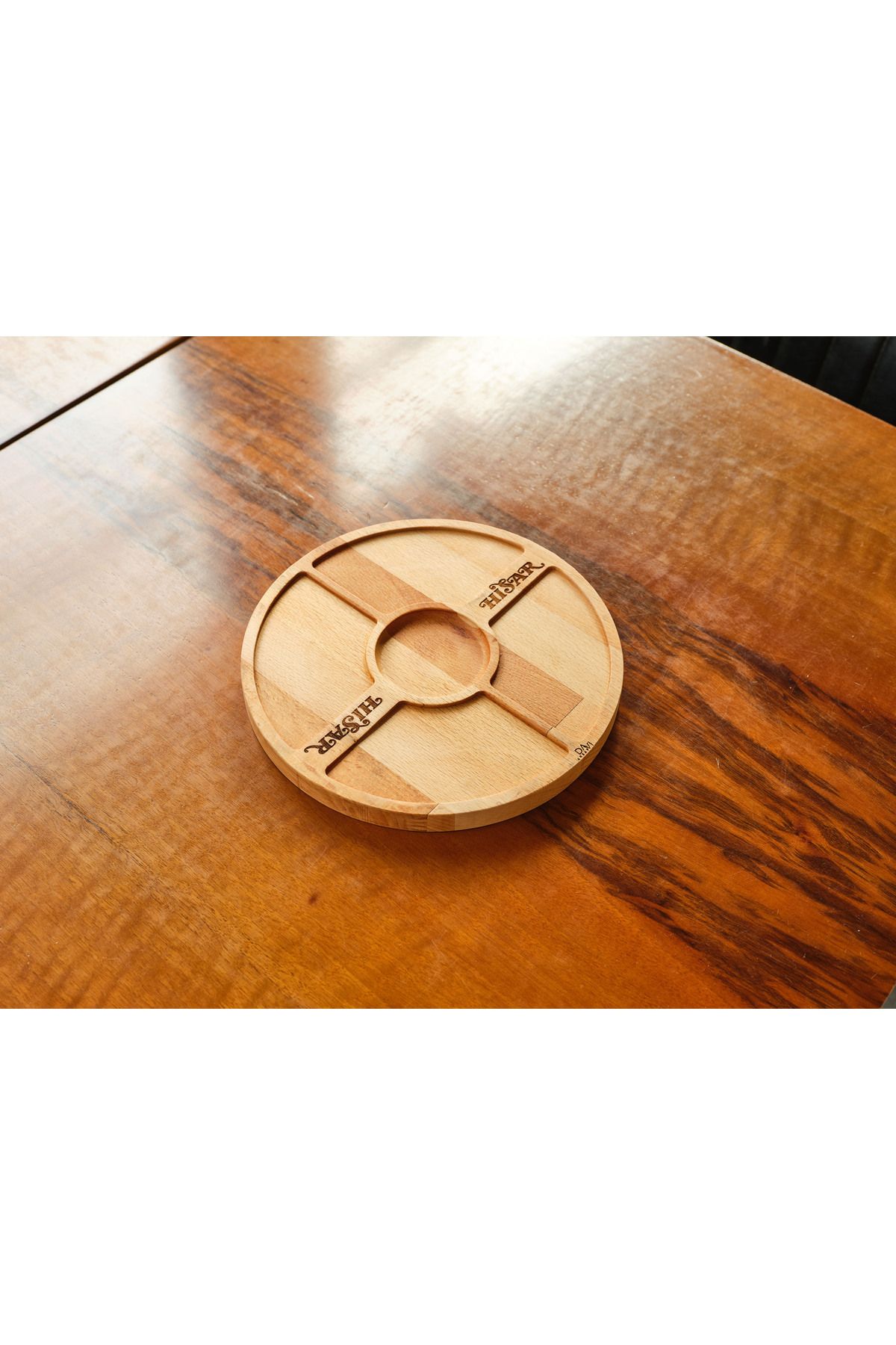 Davi Ahşap-Presentation Plate with Wooden Compartments - Stylish and Multi-Purpose 6