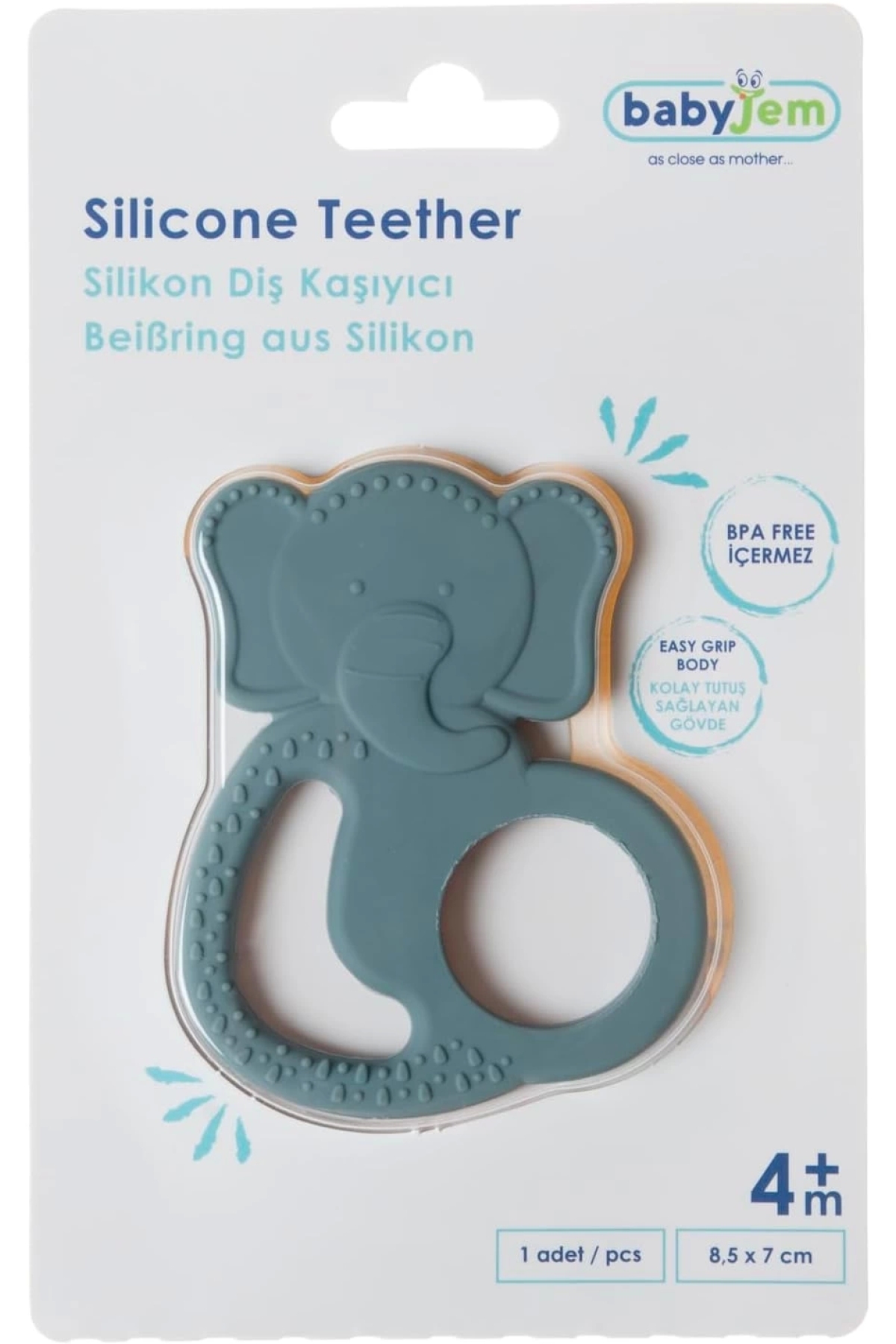 Babyjem Silikon Fil Diş Kaşıyıcı - Bpa Free fotoğrafı 5 (önizleme)