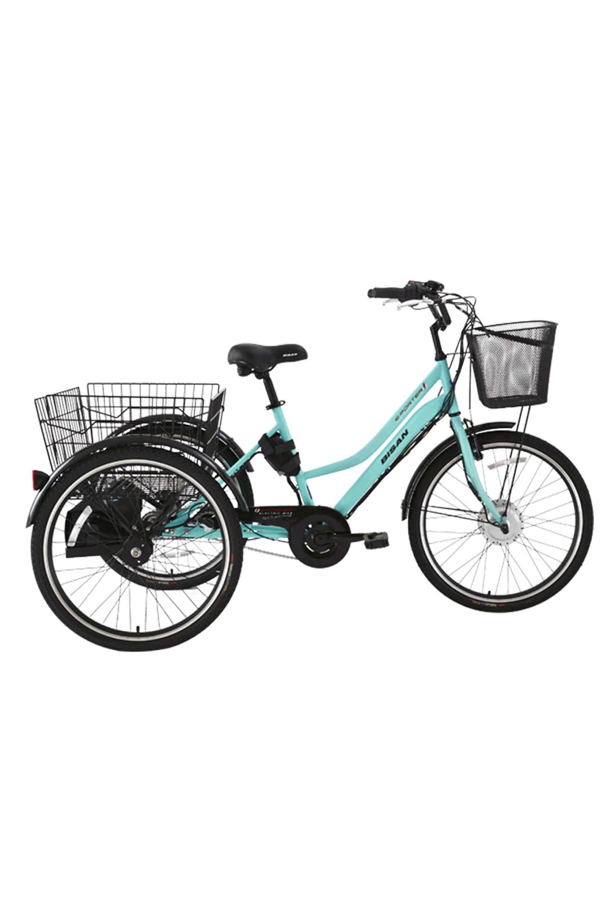 Bisan E-Porter Shimano Nexus 3 Elektrikli Kargo Bisikleti (Turkuaz Siyah) 44