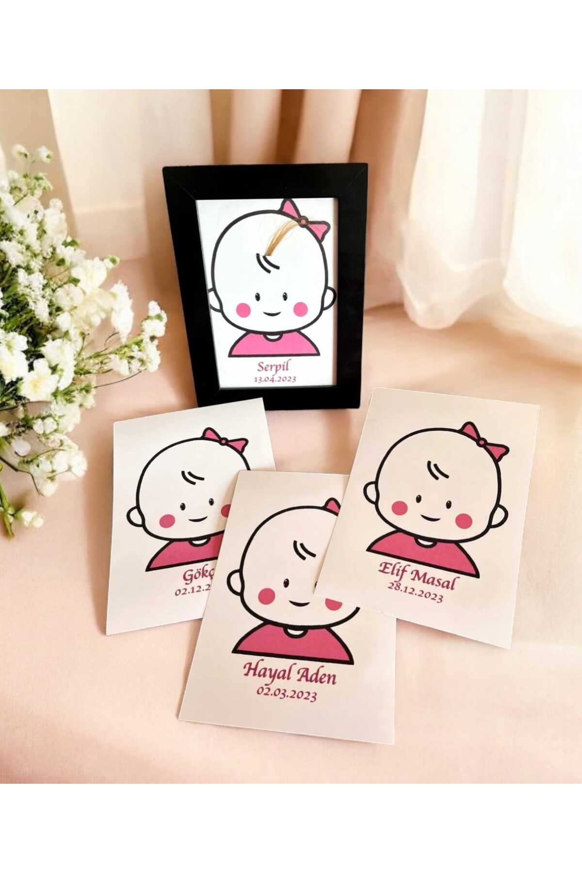 fırsatlar diyarı Bebeğimin İlk Saçı Hatırası-İlk Saçım Anı Kartı-Çerçevesiz/Fotoğraf Kağıdına Baskı 21x30 cm/2 ADET fotoğrafı 2 (önizleme)