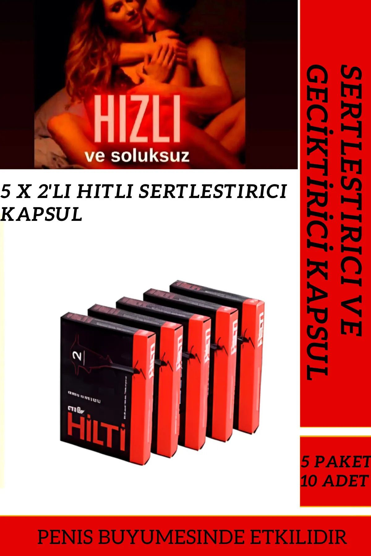 ABU ŞİFA BİTKİSEL & KOZMETİK ÜRÜNLER Hilti Serrtlestırcı Buyutcu Kapsul 5 X 2 Adet Gizli Kargo
